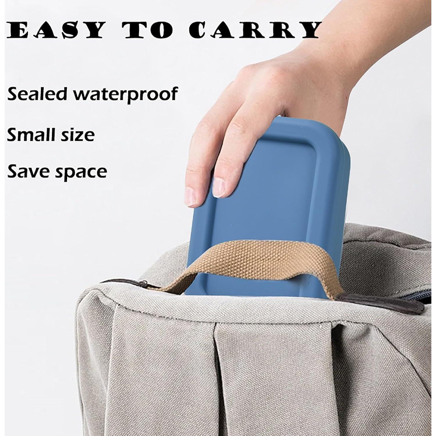 Estuche de Jabón de Silicona CIKE a Prueba de Fugas Azul