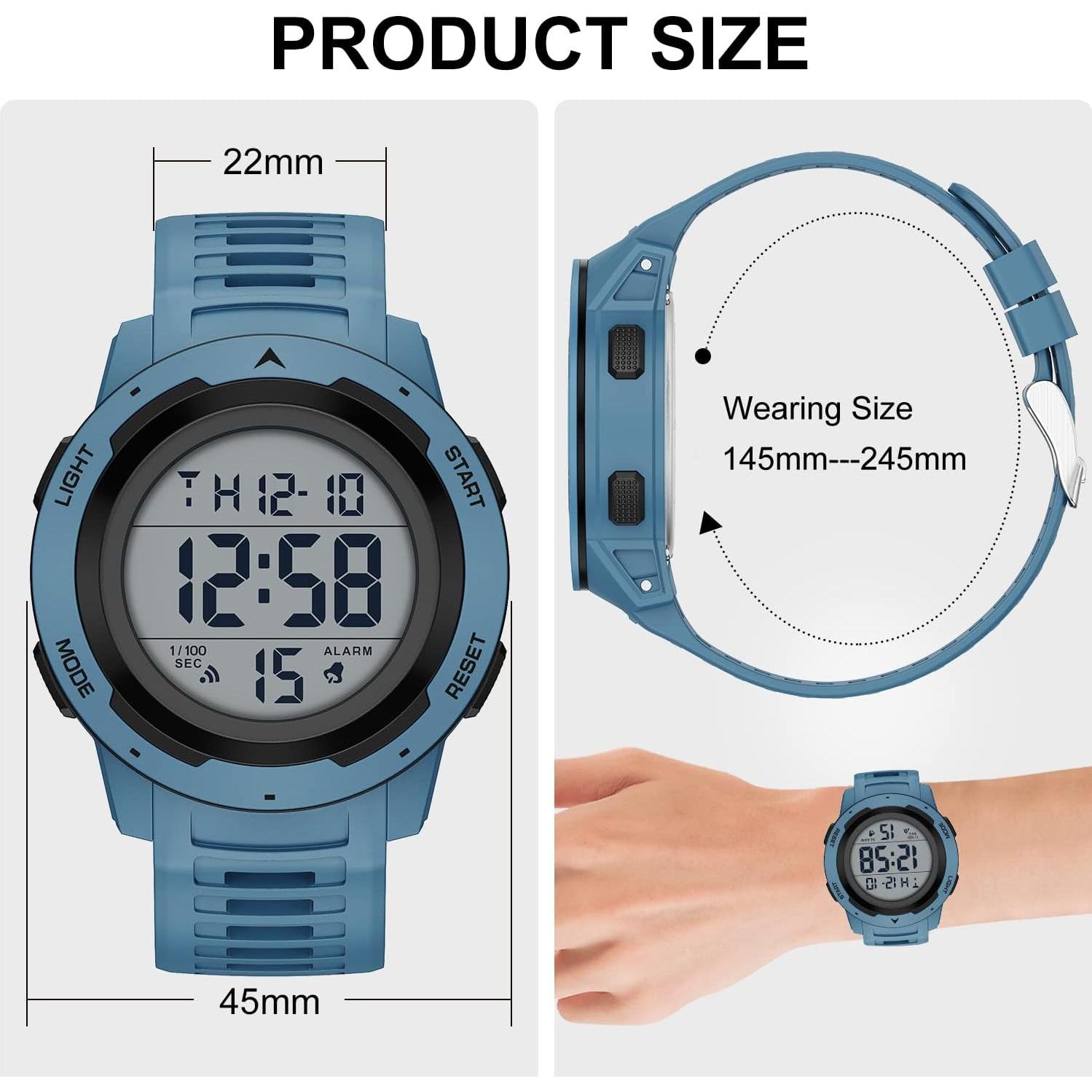 Reloj Digital Deportivo Golden Hour GH-1315 Impermeable