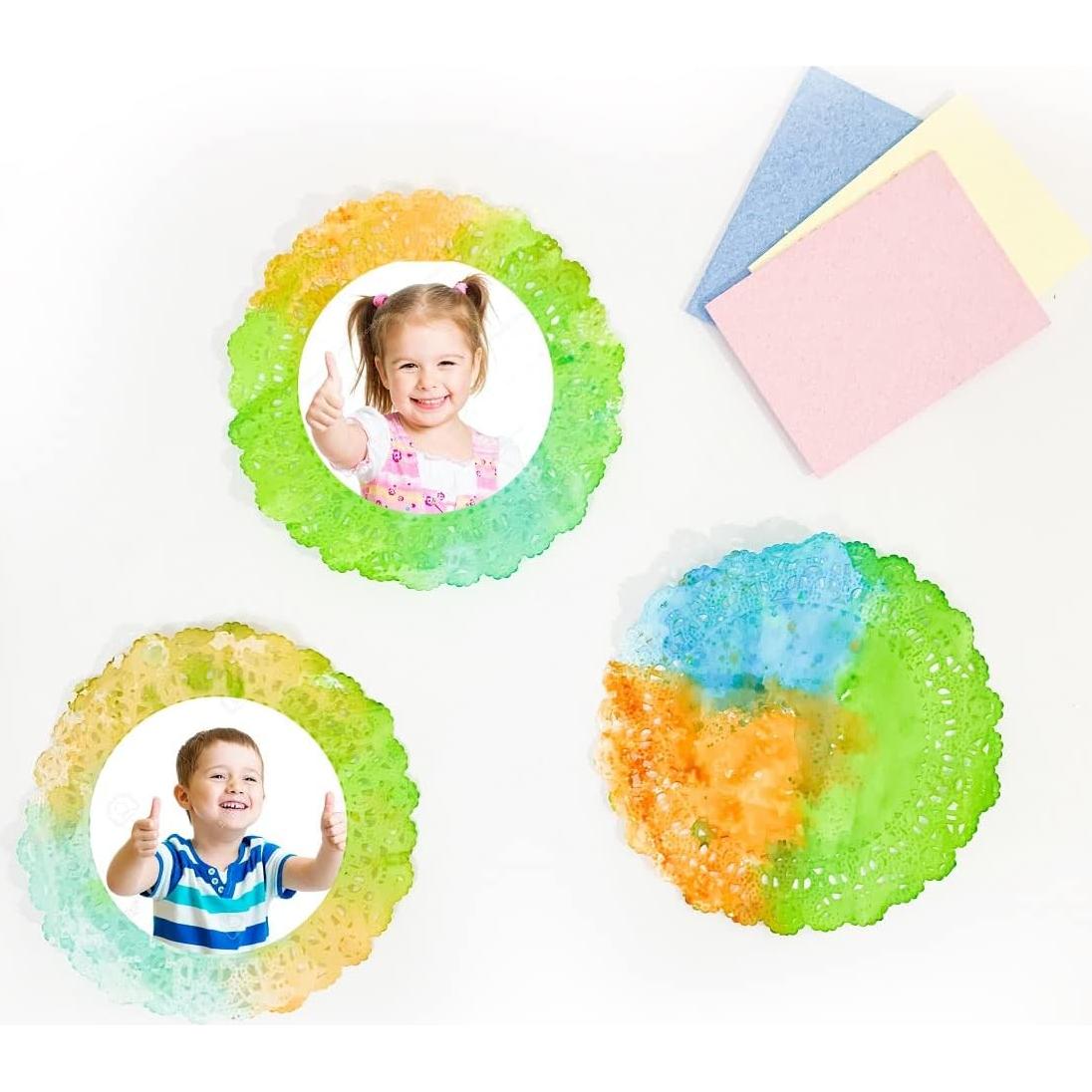 Hojas de Esponja Comprimida Hygloss 6 Pcs 7.6x10.2 cm Colores Variados