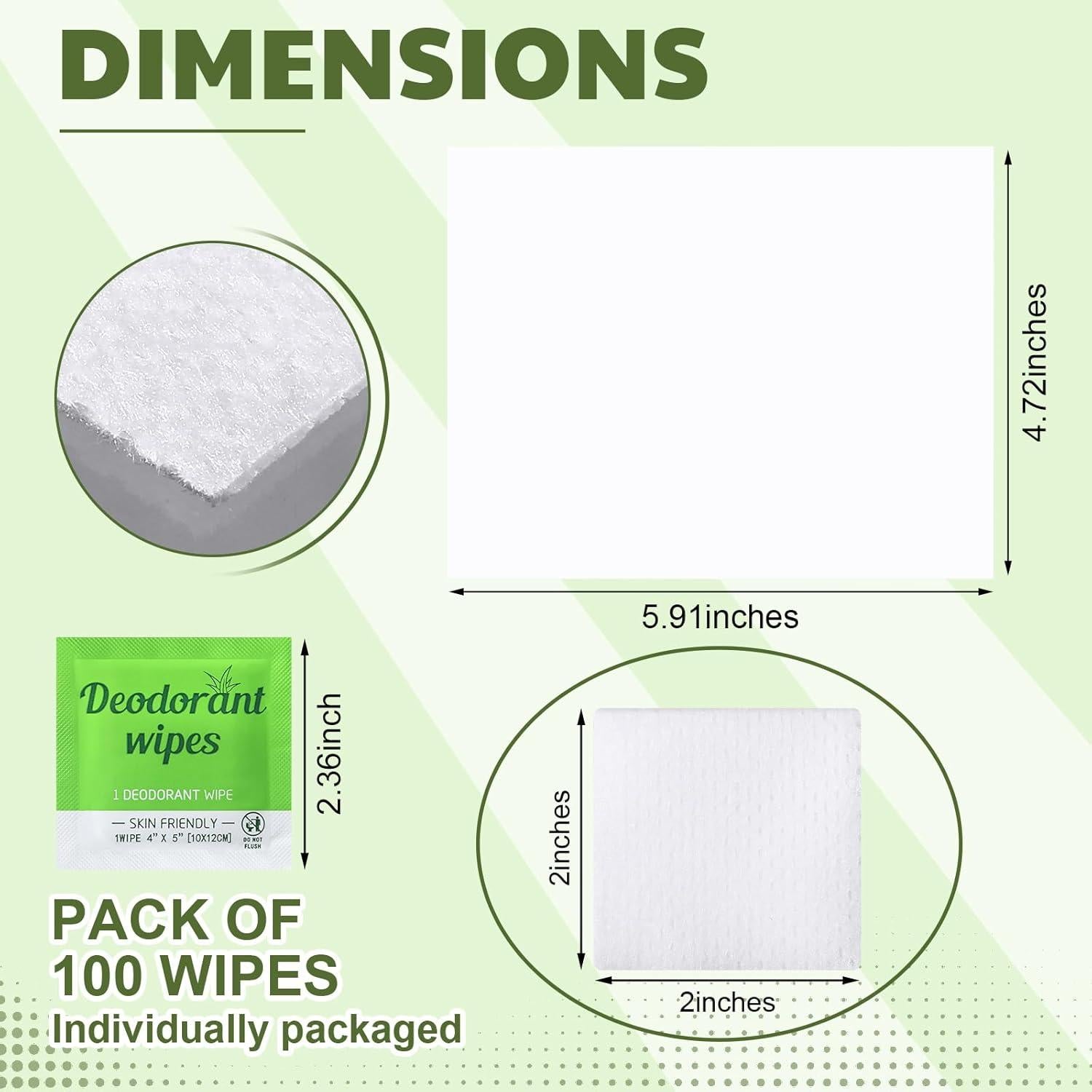 Toallitas Desodorantes Timgle 100 Pcs Aloe Vera Viaje