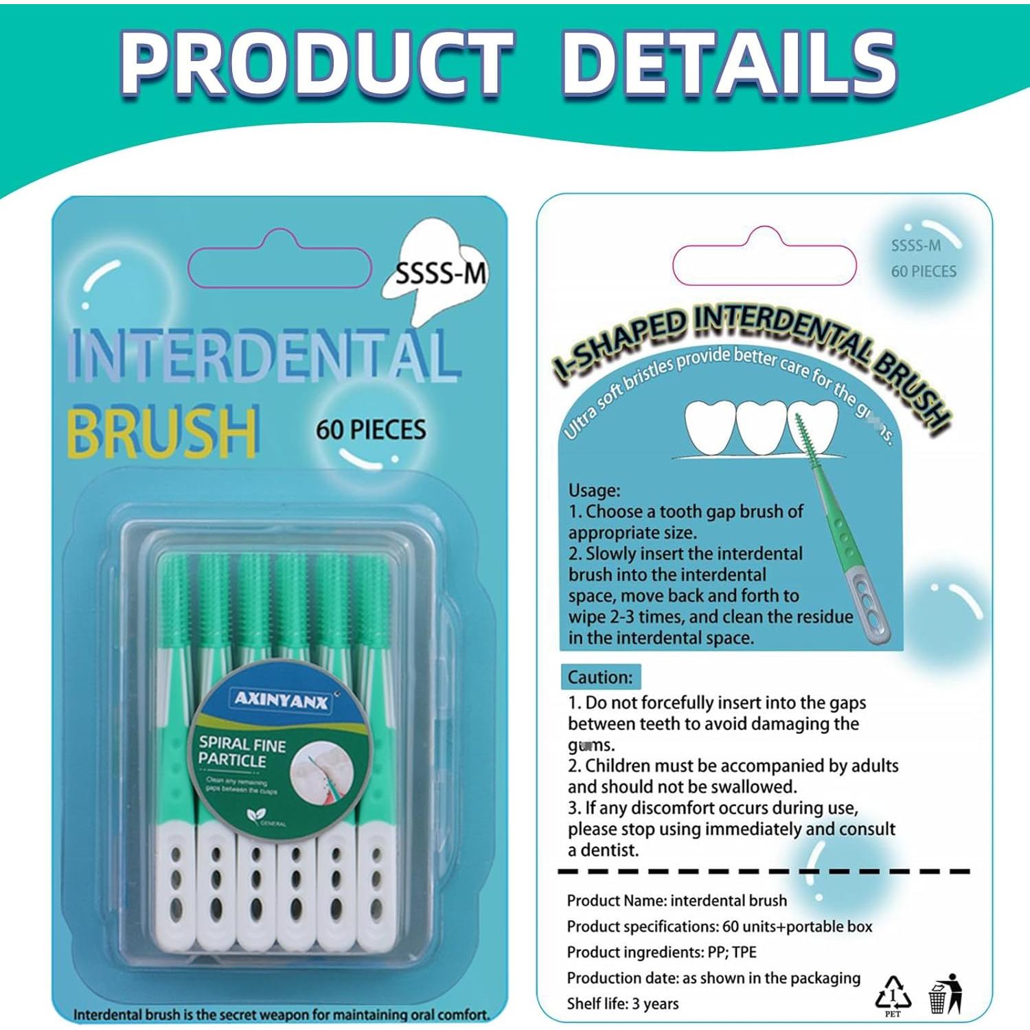 Palillos de Hilo Dental AxiyanX 60PCS con Estuche Portátil