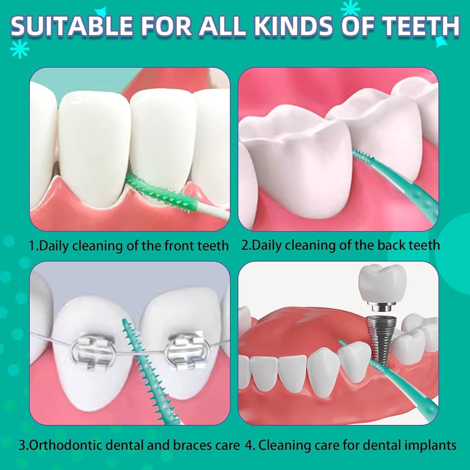 Palillos de Hilo Dental AxiyanX 60PCS con Estuche Portátil