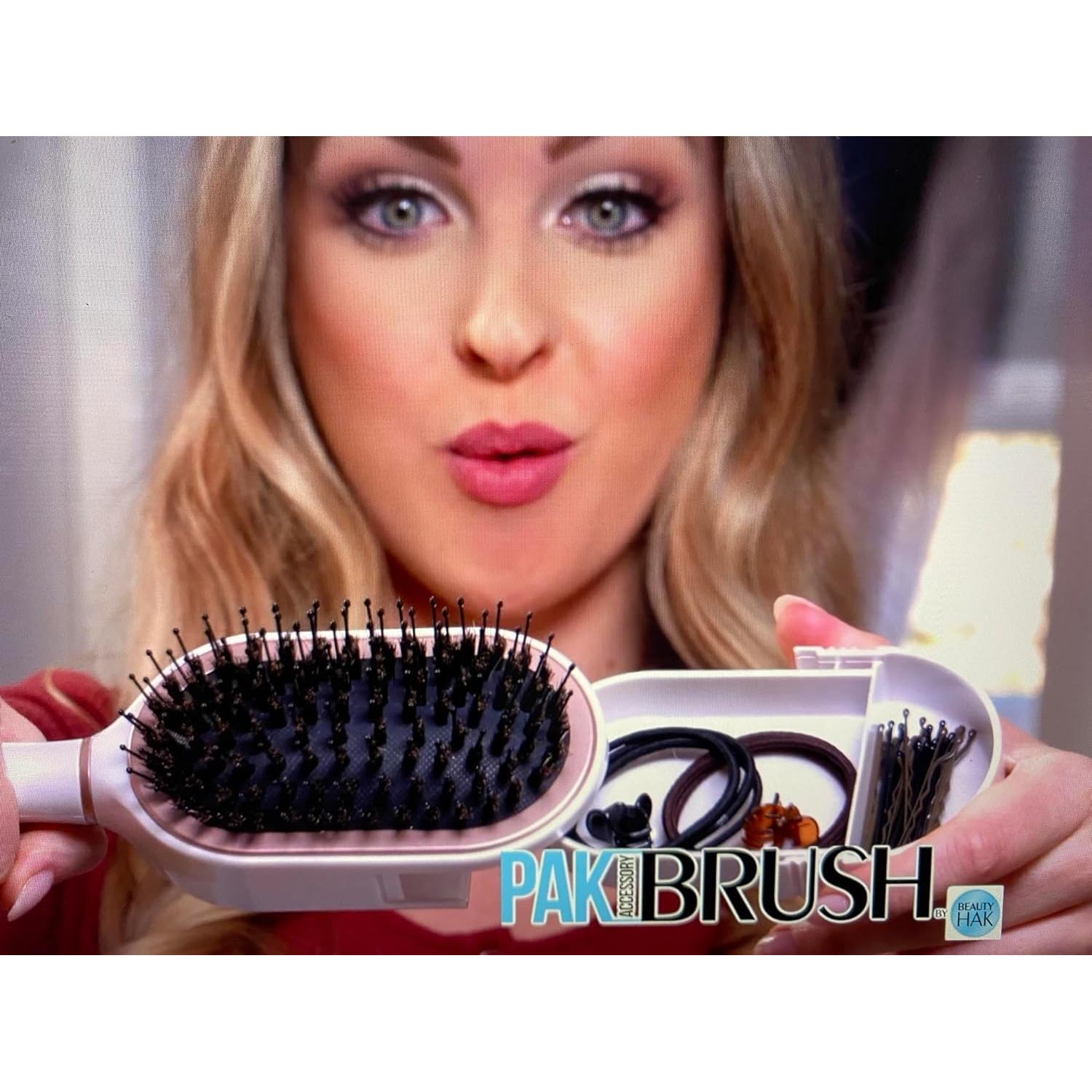 Cepillo de Cabello de Viaje BeautyHaK Rosa con 20 Gomas