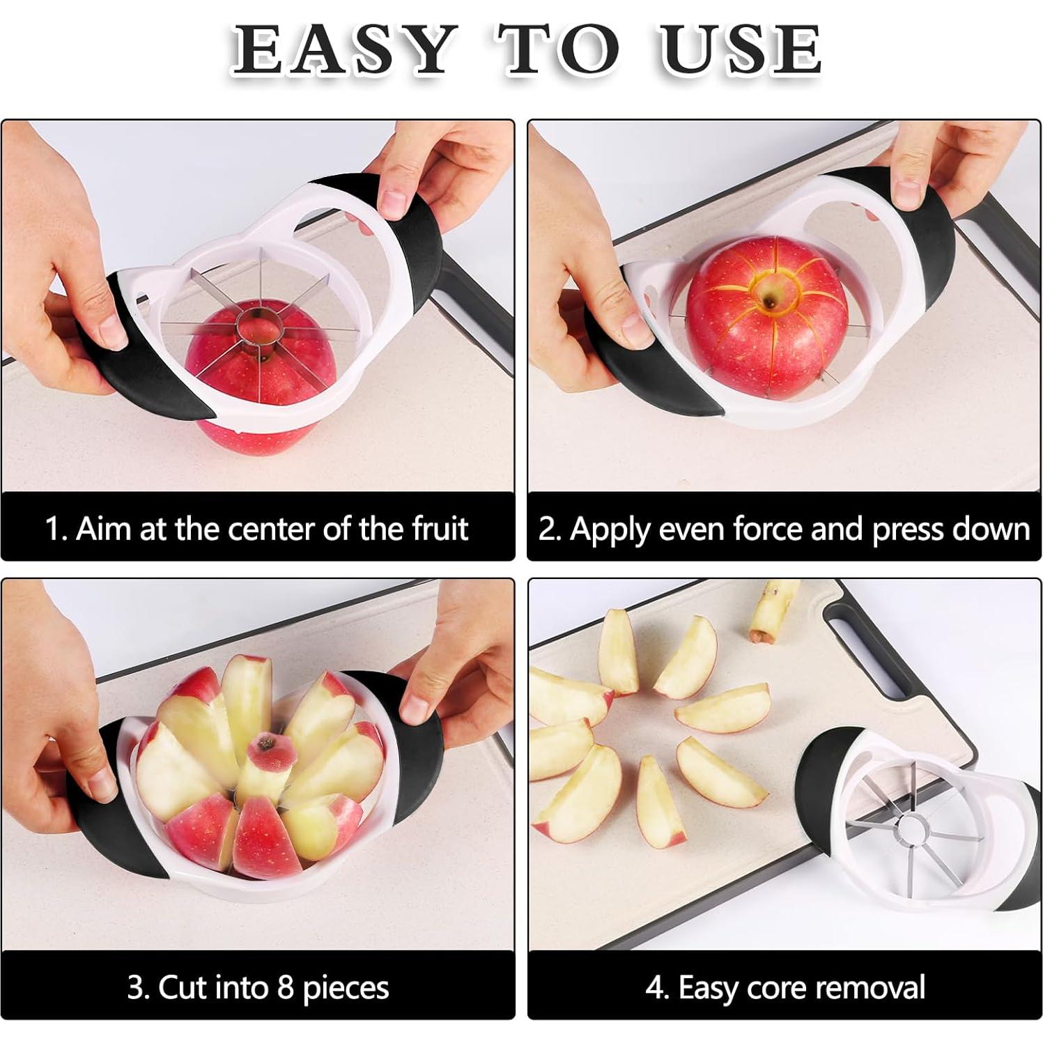 Cortador de Manzanas LIVSGNISTA 12 cm 8 Cuchillas Acero Inoxidable