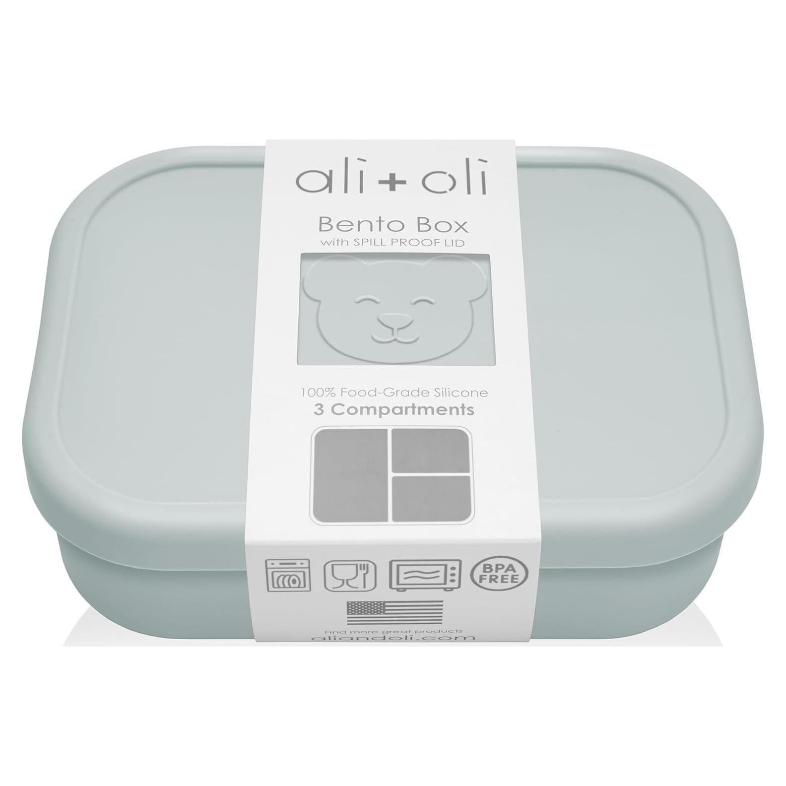 Caja Bento de Silicona AliOli Azul 3 Compartimentos 946 ml