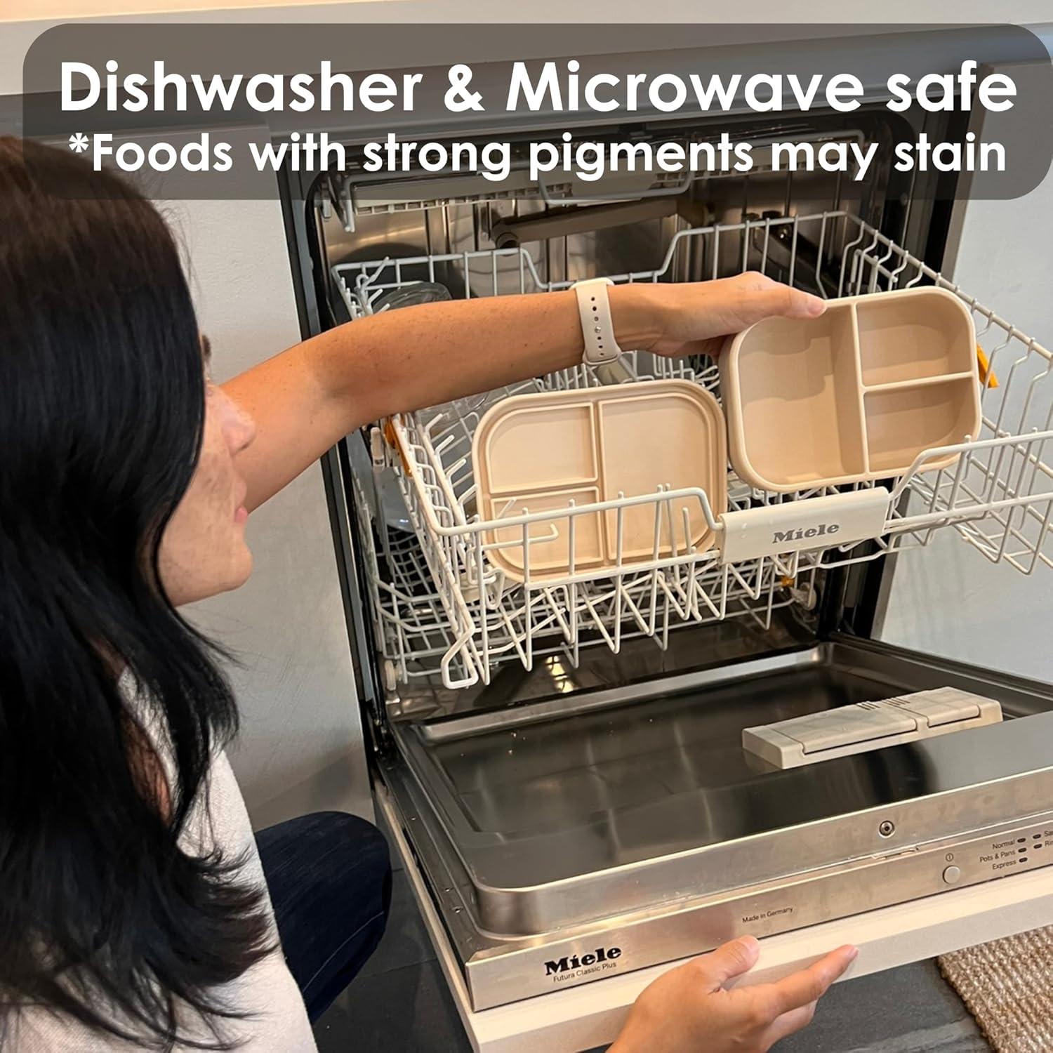 Caja Bento de Silicona AliOli Azul 3 Compartimentos 946 ml