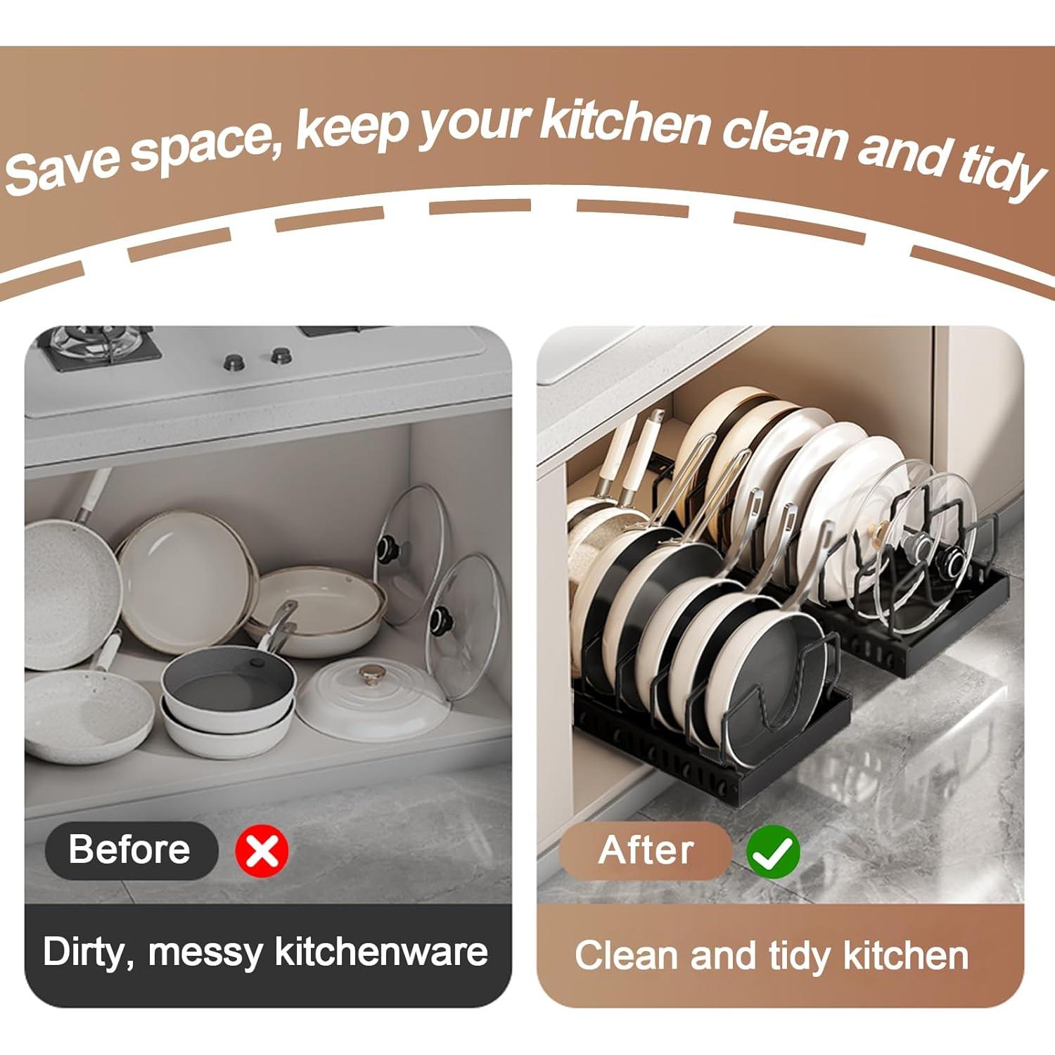 Organizador de Ollas y Sartenes Enskatec 2 Unidades Extraíble