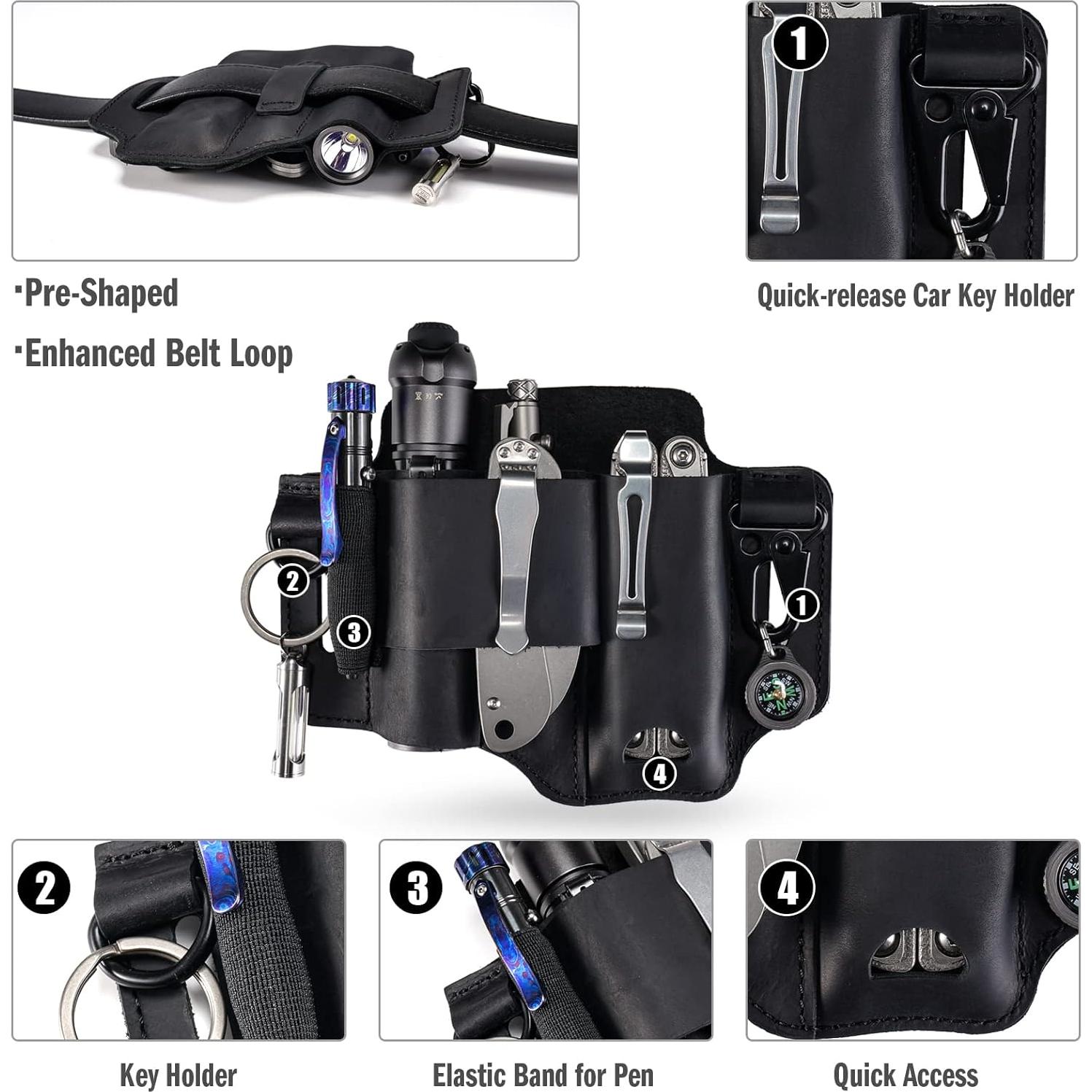 Funda de Cuero EDC ST1 para Multiherramientas Leatherman