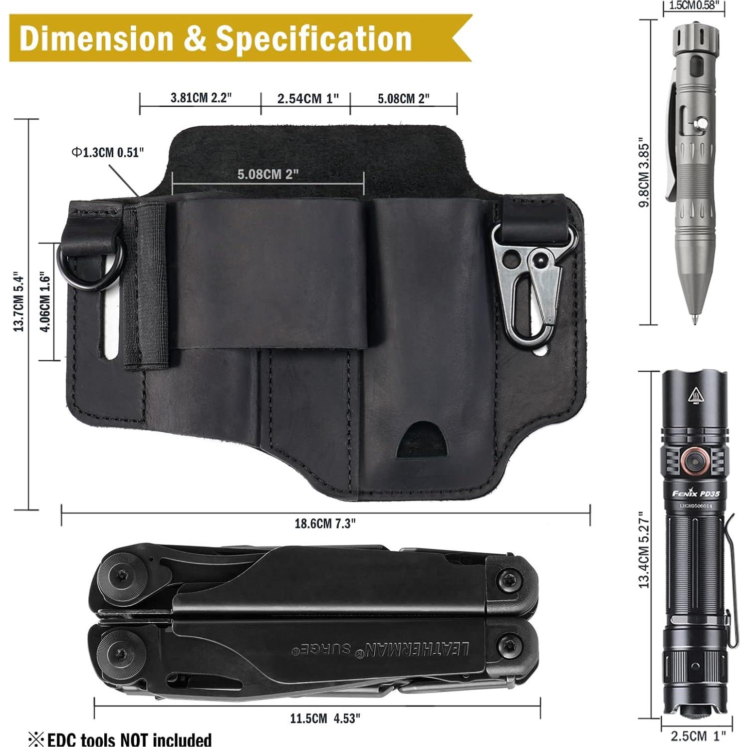 Funda de Cuero EDC ST1 para Multiherramientas Leatherman