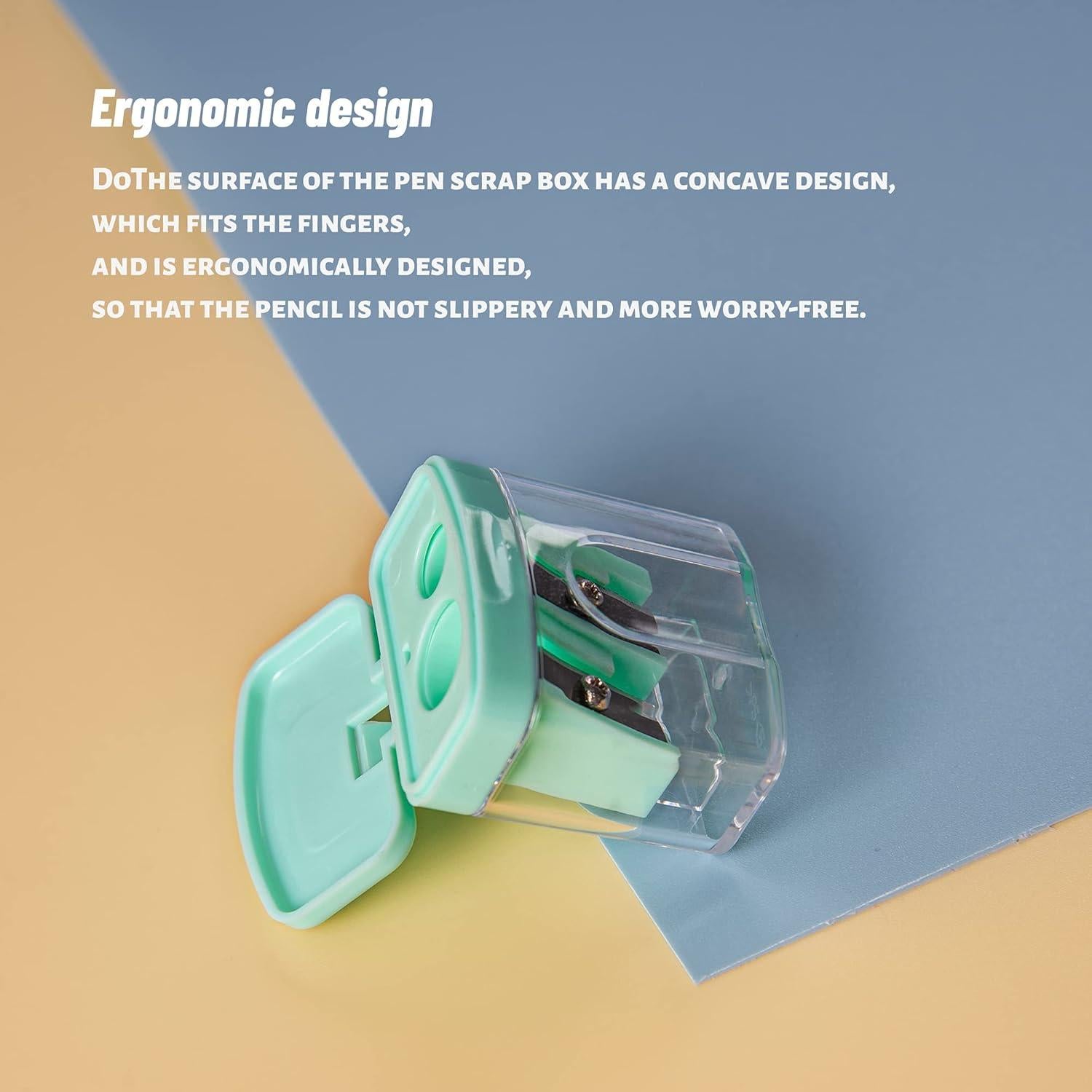 Sacapuntas Manuales Golcellia 4 Pcs Doble Orificio Colores