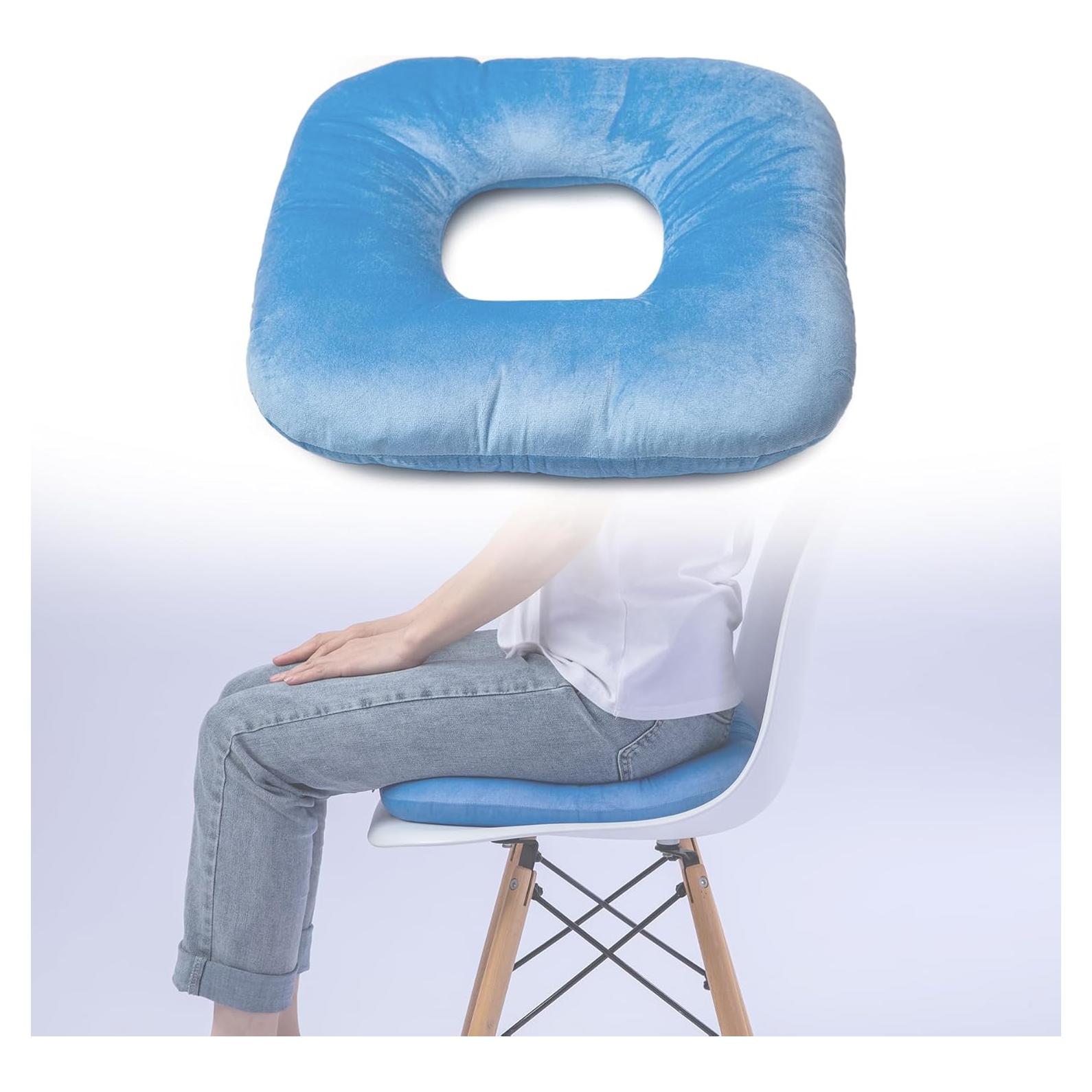 Almohada en forma de dona Hshbxd para dolor de coxis 40x40 cm