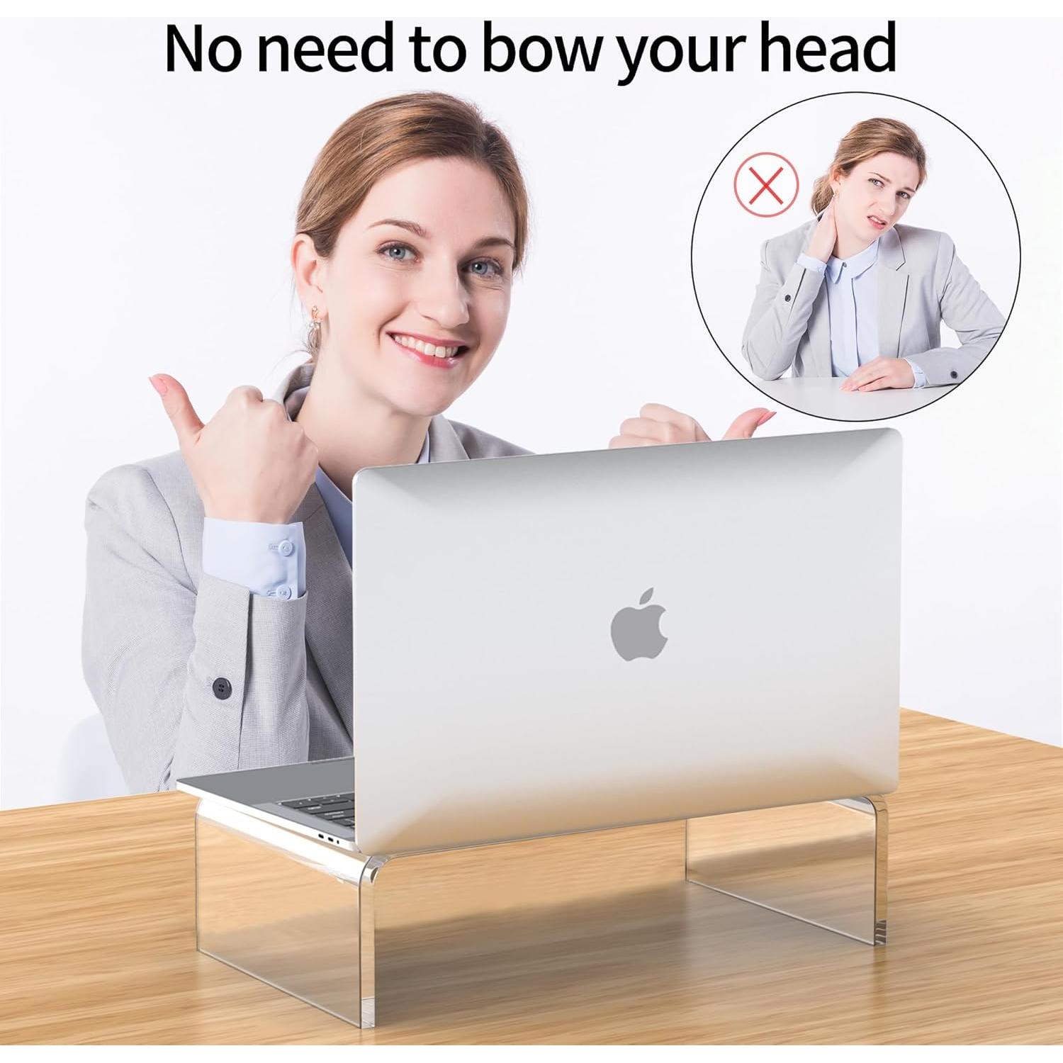 Soporte Acrílico para Monitor y Laptop Beimu 31.75x19.05 cm