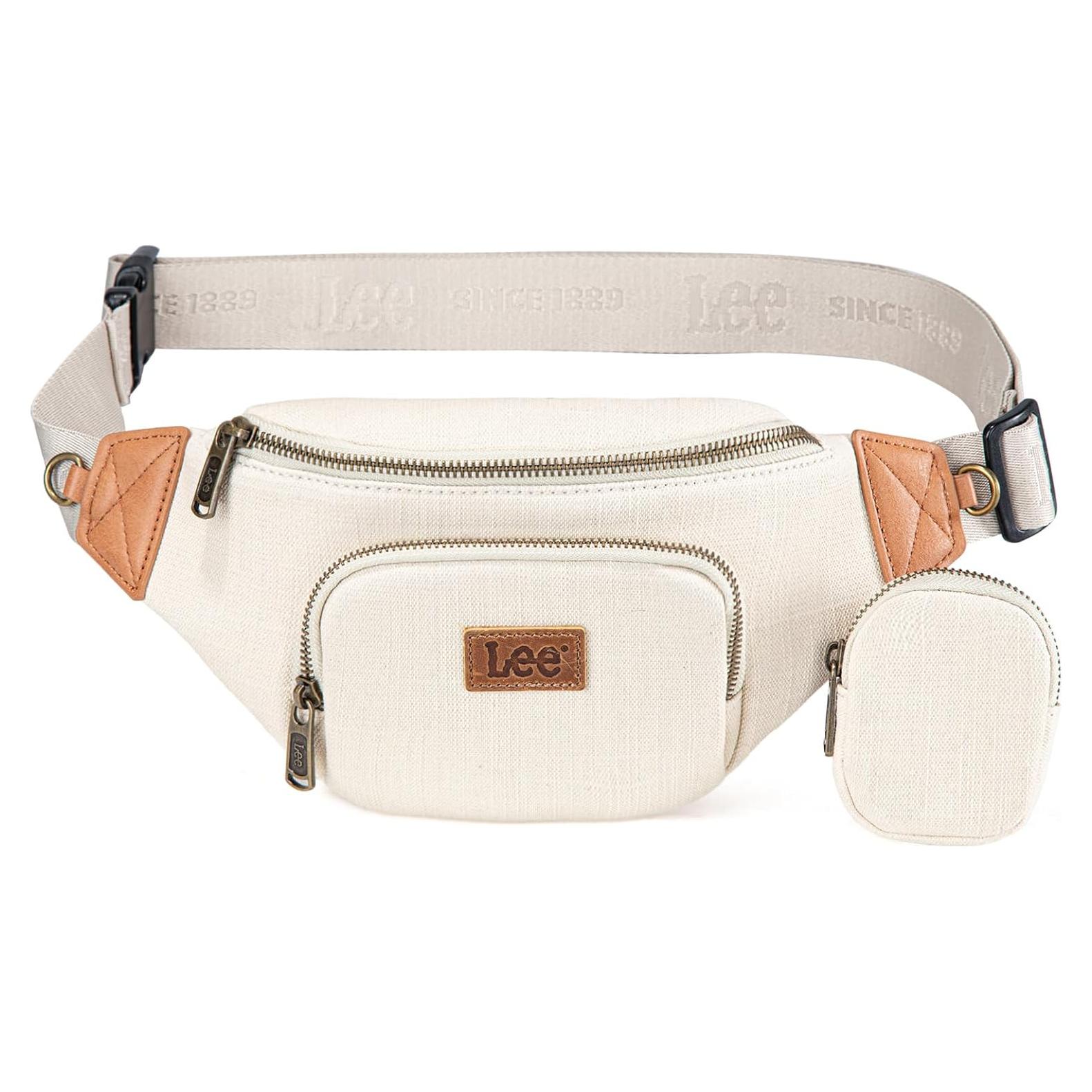 Mochila de Cintura Montana West Lee Beige 31.75x8.89x15.24cm