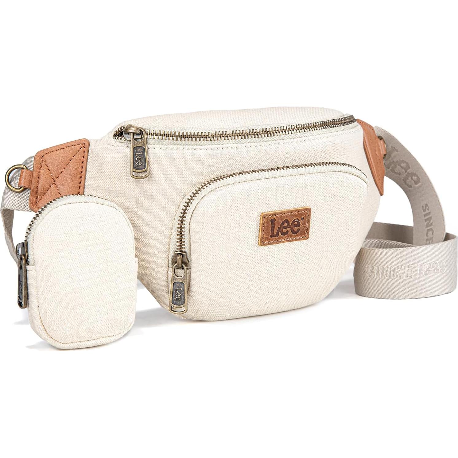 Mochila de Cintura Montana West Lee Beige 31.75x8.89x15.24cm