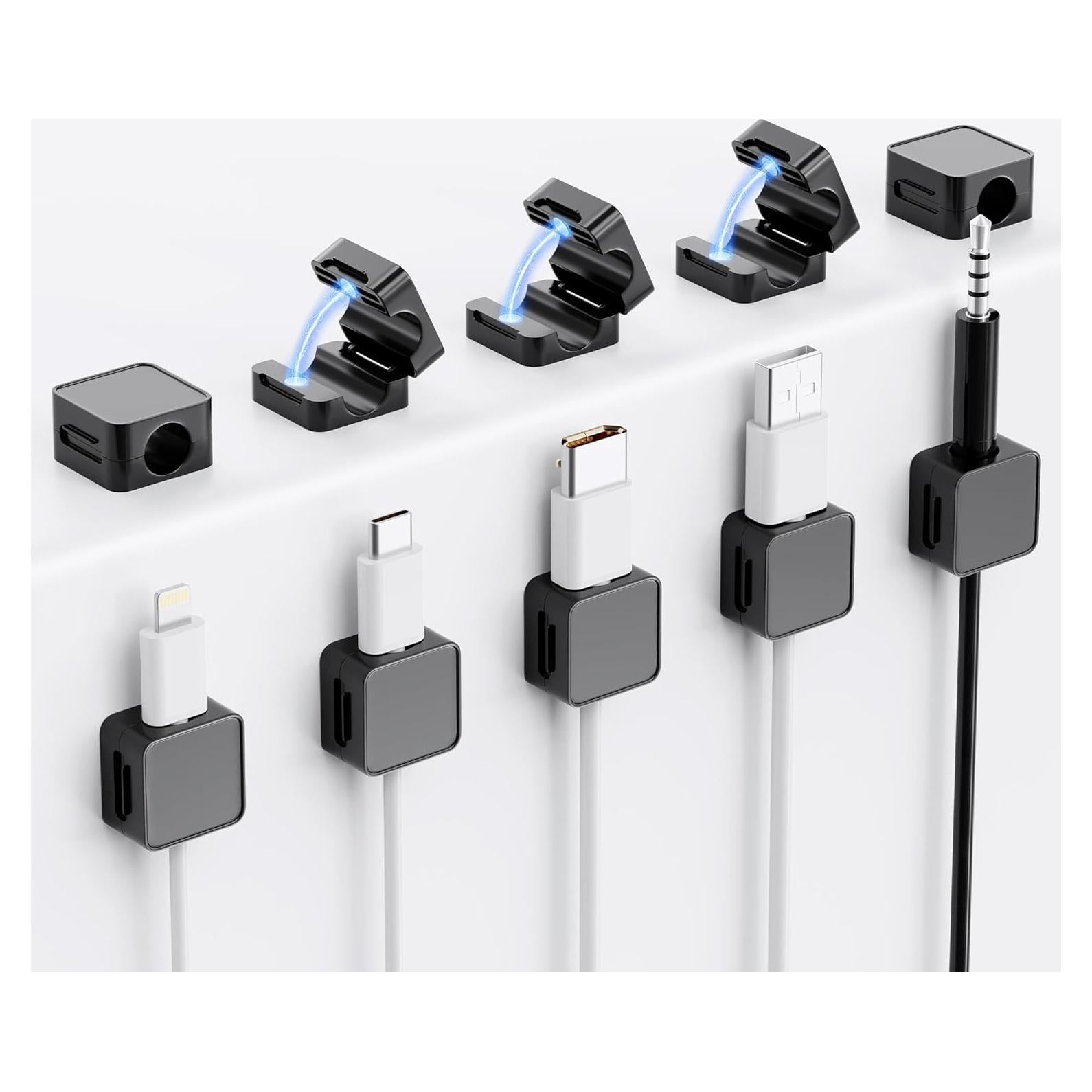 Organizadores de Cables Magnéticos Lakeronelove - Paquete de 10