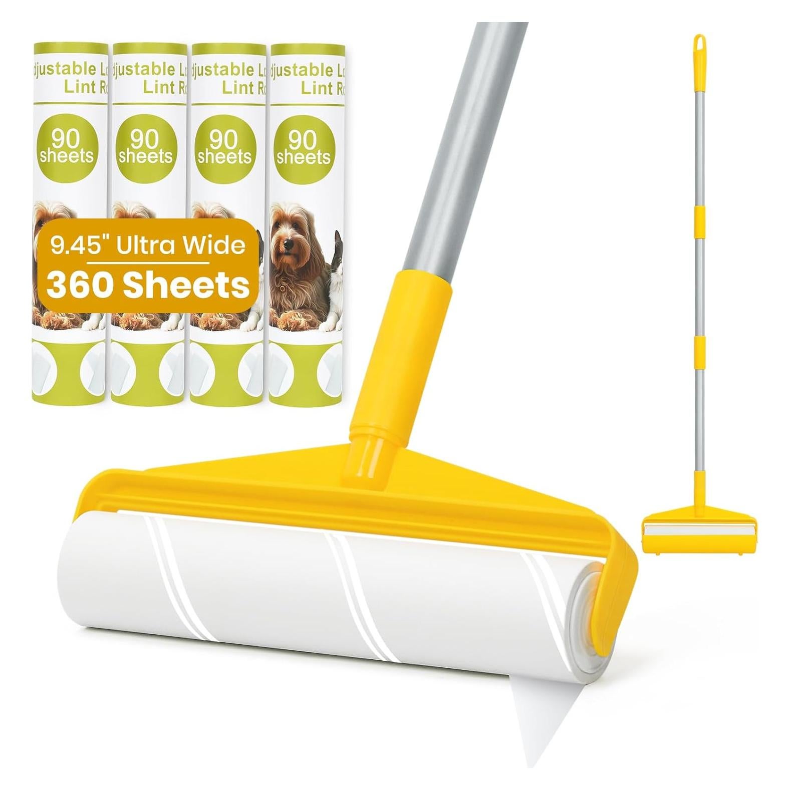 Rodillo de Pelusa Grande REEWII 9.45" con 360 Hojas Adhesivas