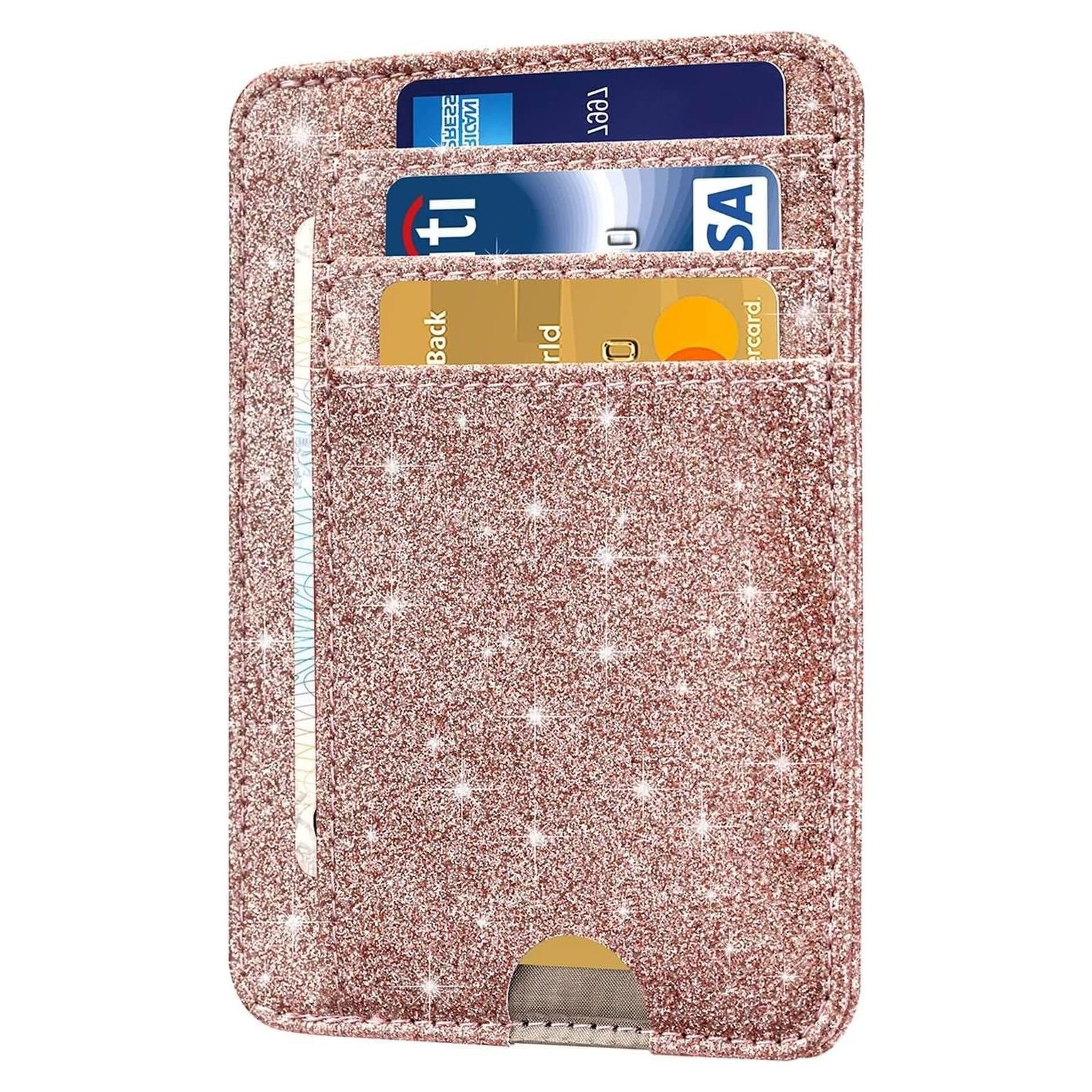 Cartera Portatarjetas HOTCOOL Rosa Brillante con Bloqueo RFID