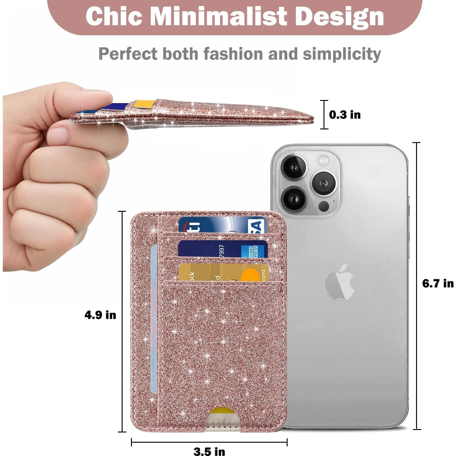 Cartera Portatarjetas HOTCOOL Rosa Brillante con Bloqueo RFID