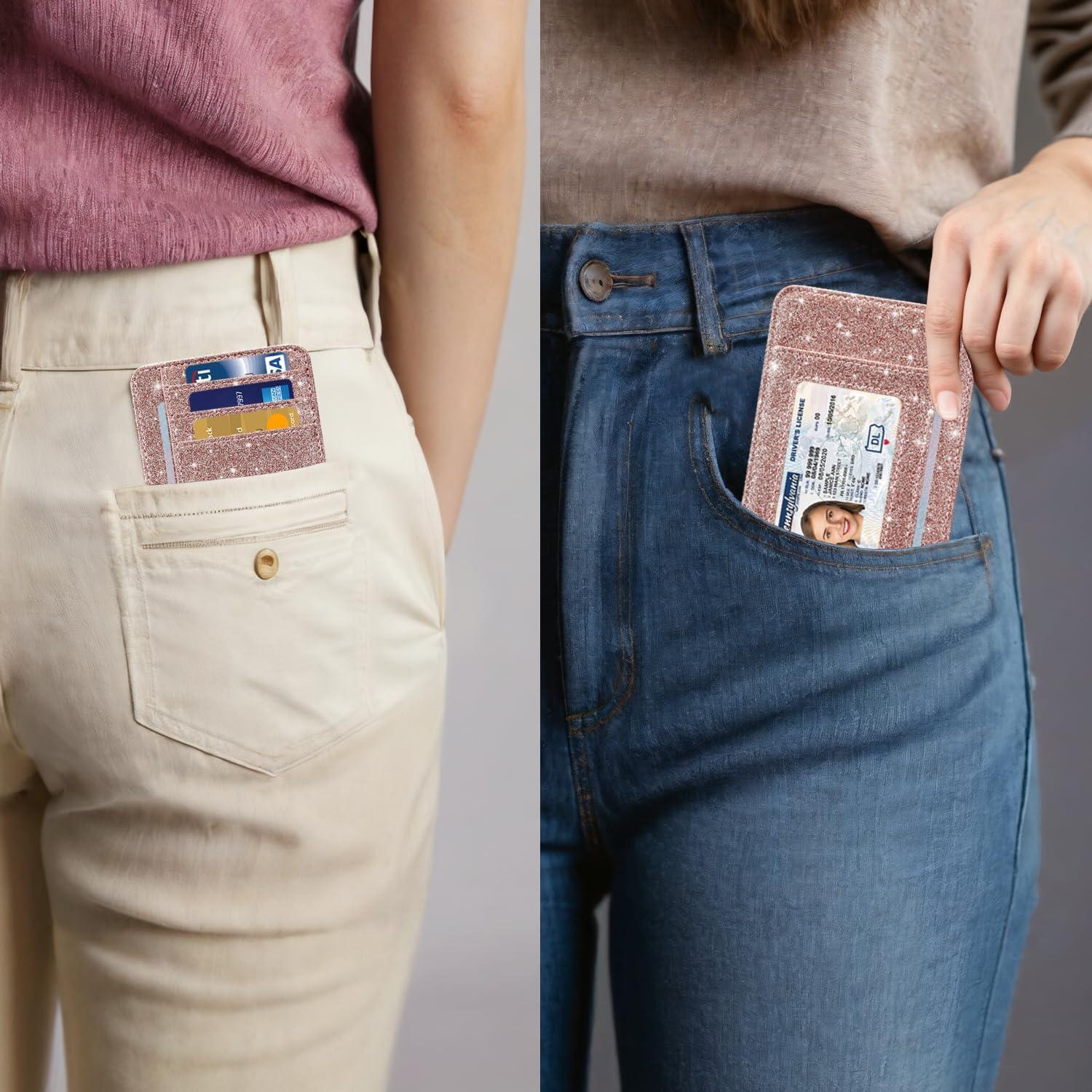 Cartera Portatarjetas HOTCOOL Rosa Brillante con Bloqueo RFID