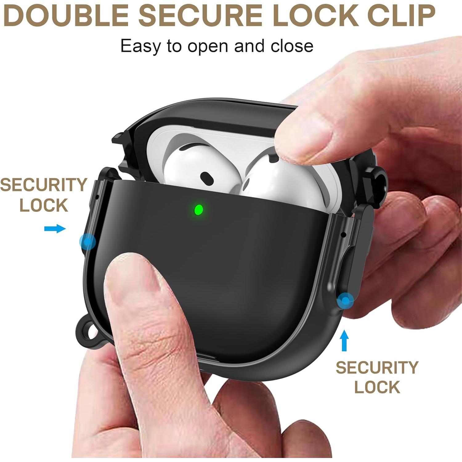 Funda Protectora Dura Maxjoy para AirPods 4 - Negro