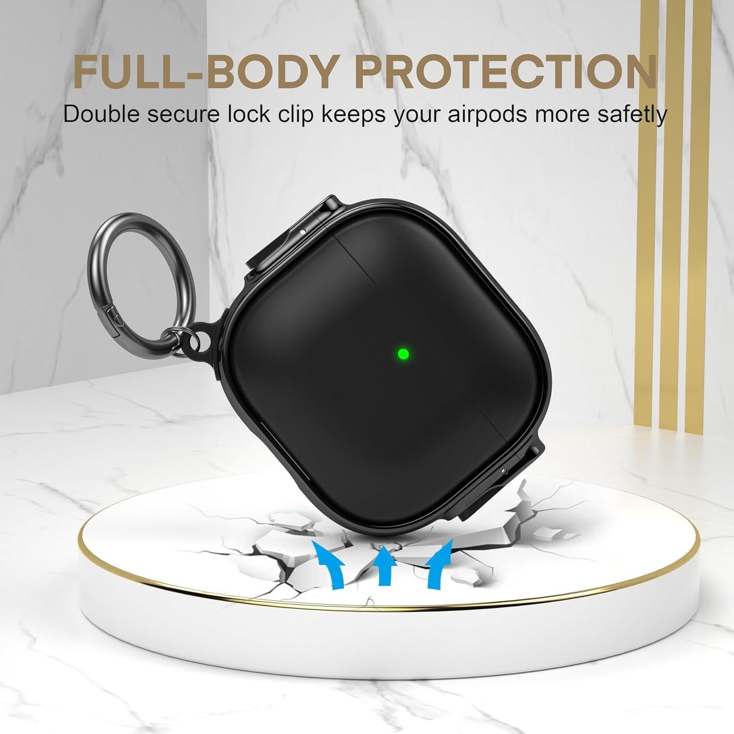 Funda Protectora Dura Maxjoy para AirPods 4 - Negro