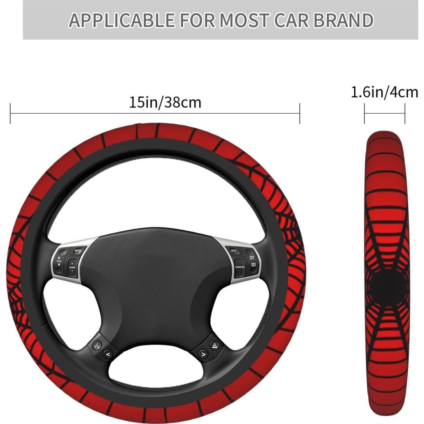 Cubierta de Volante Universal YANGDADA Araña Roja 36-39 cm