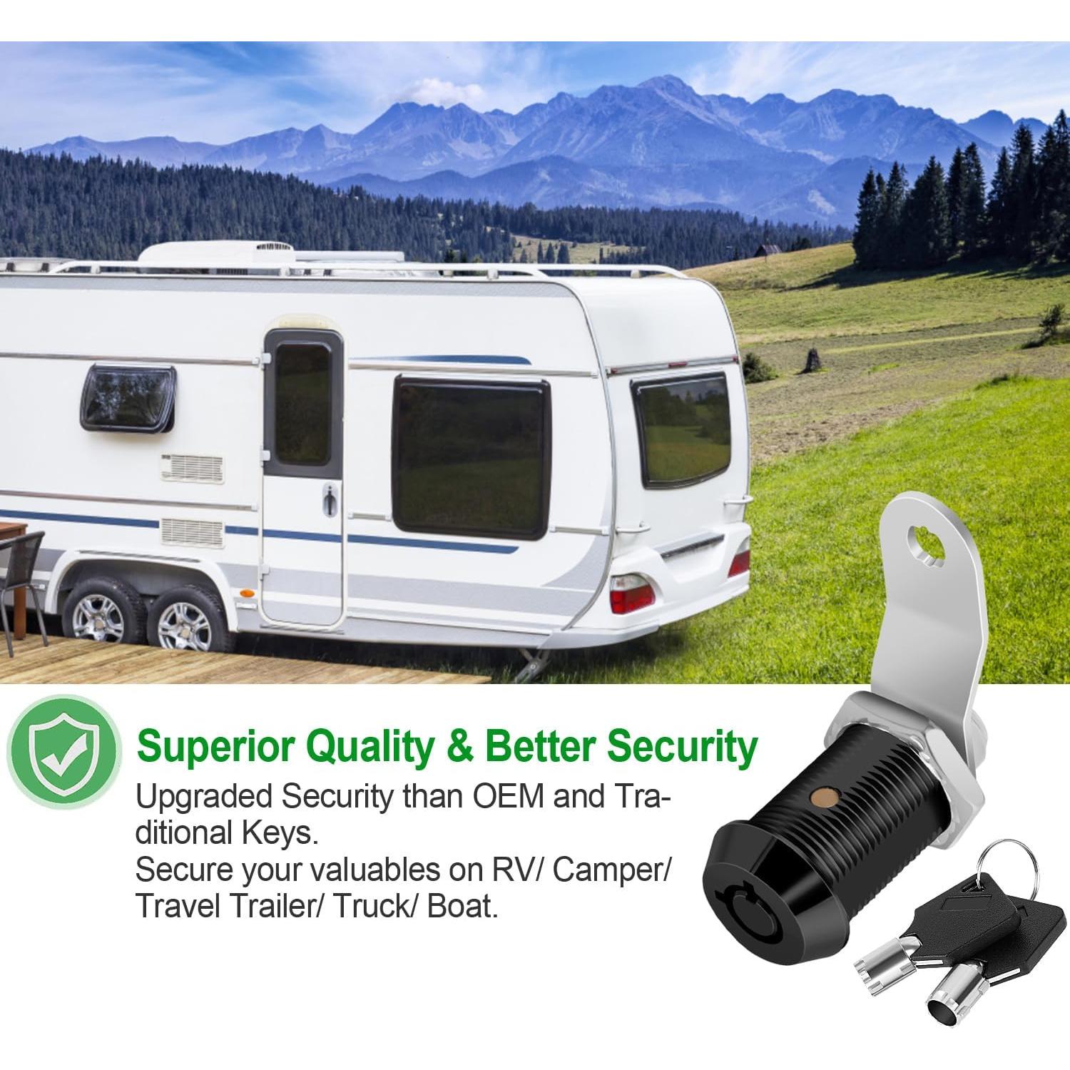 Cerraduras de Gabinete Cylinnda 1" con Llaves Iguales - 10 Paquete