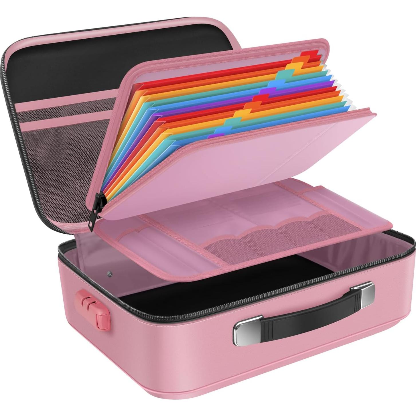 Caja de Documentos a Prueba de Fuego AxPower Rosa 38x28x13cm