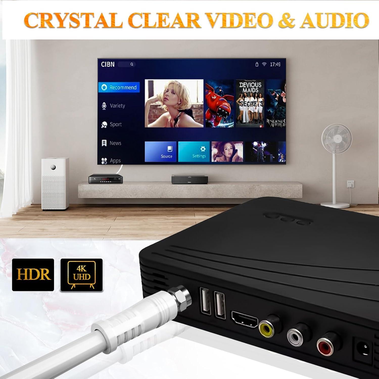 Cable Coaxial RG6 TUOLNK 1M F Macho a Macho 75 Ohm