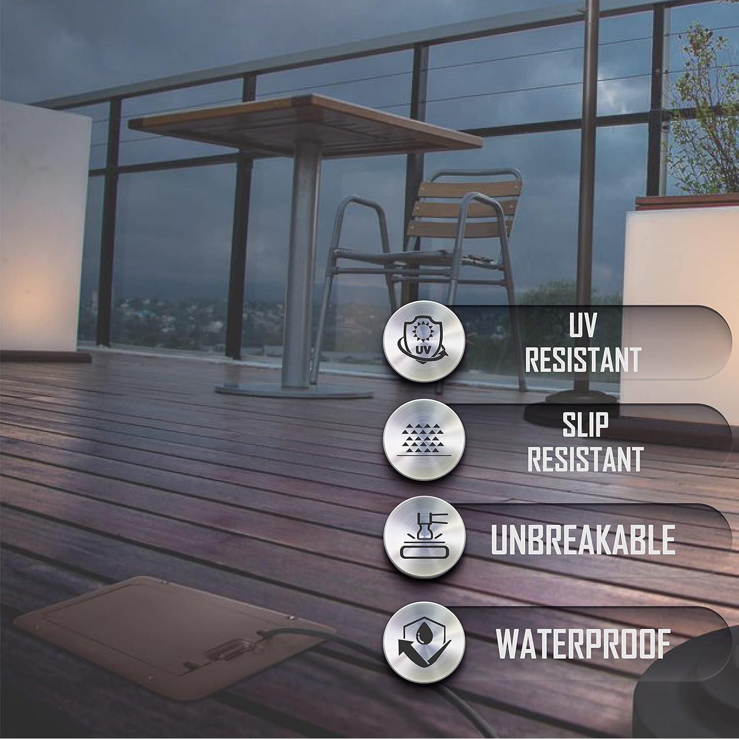 Cubierta de Deck TayMac DOC320Z 1-Gang Bronce Antideslizante