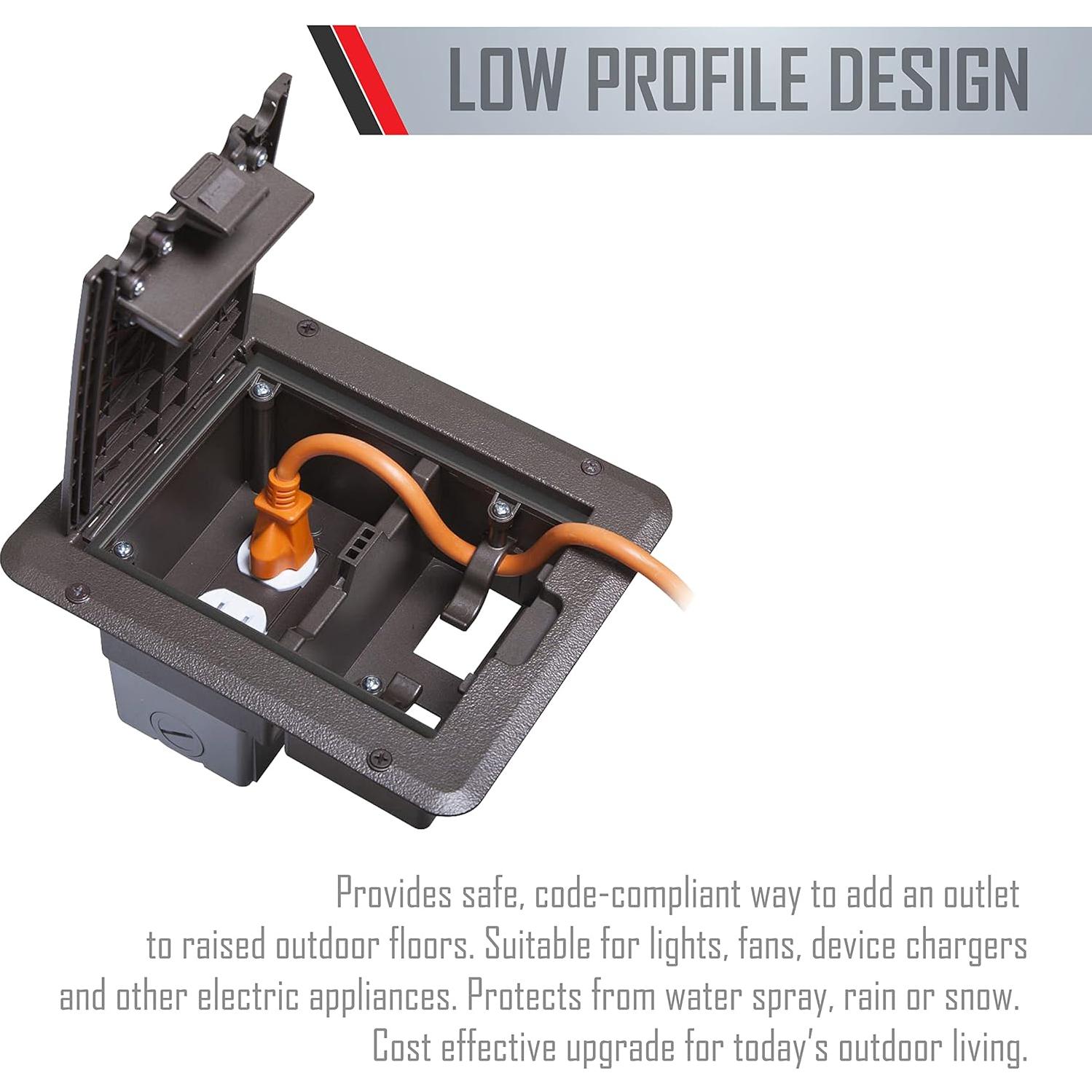 Cubierta de Deck TayMac DOC320Z 1-Gang Bronce Antideslizante