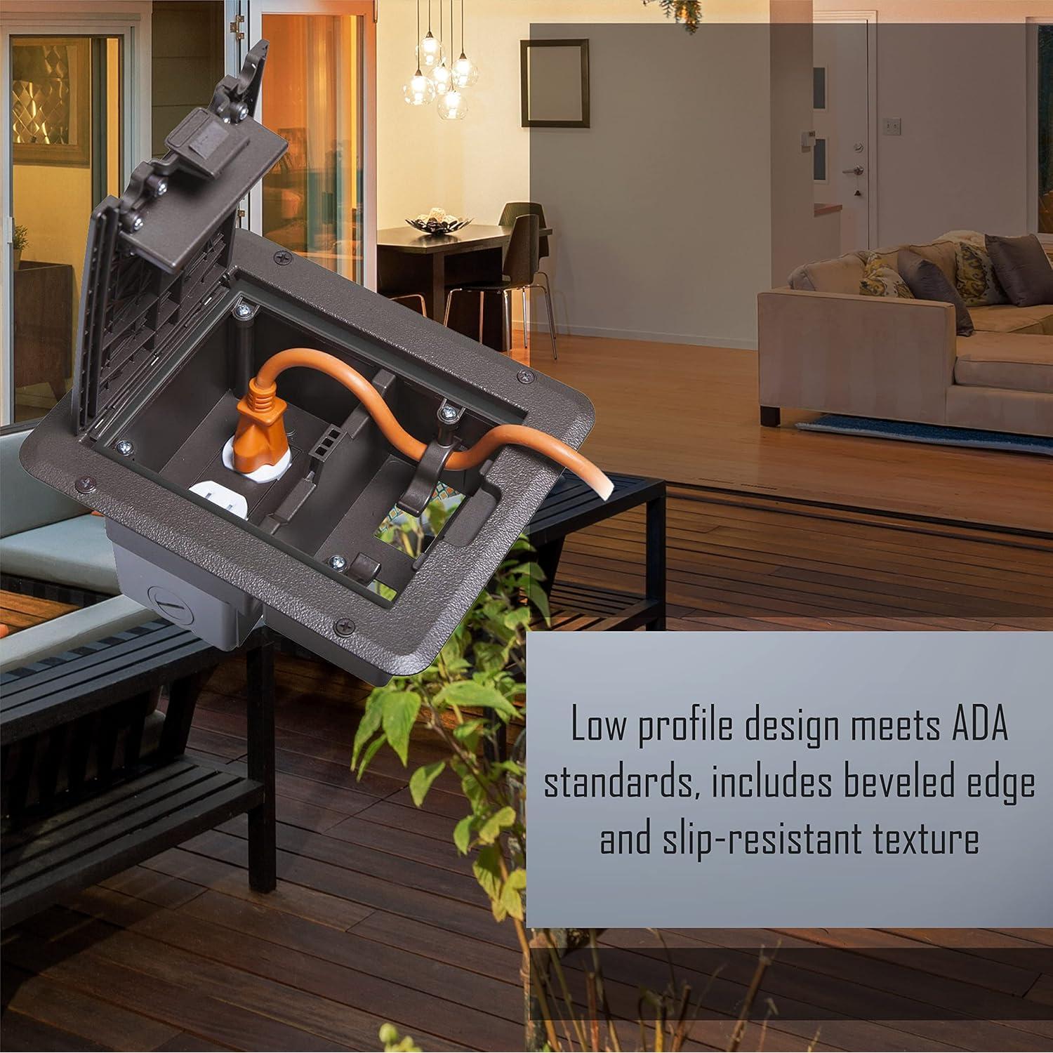 Cubierta de Deck TayMac DOC320Z 1-Gang Bronce Antideslizante