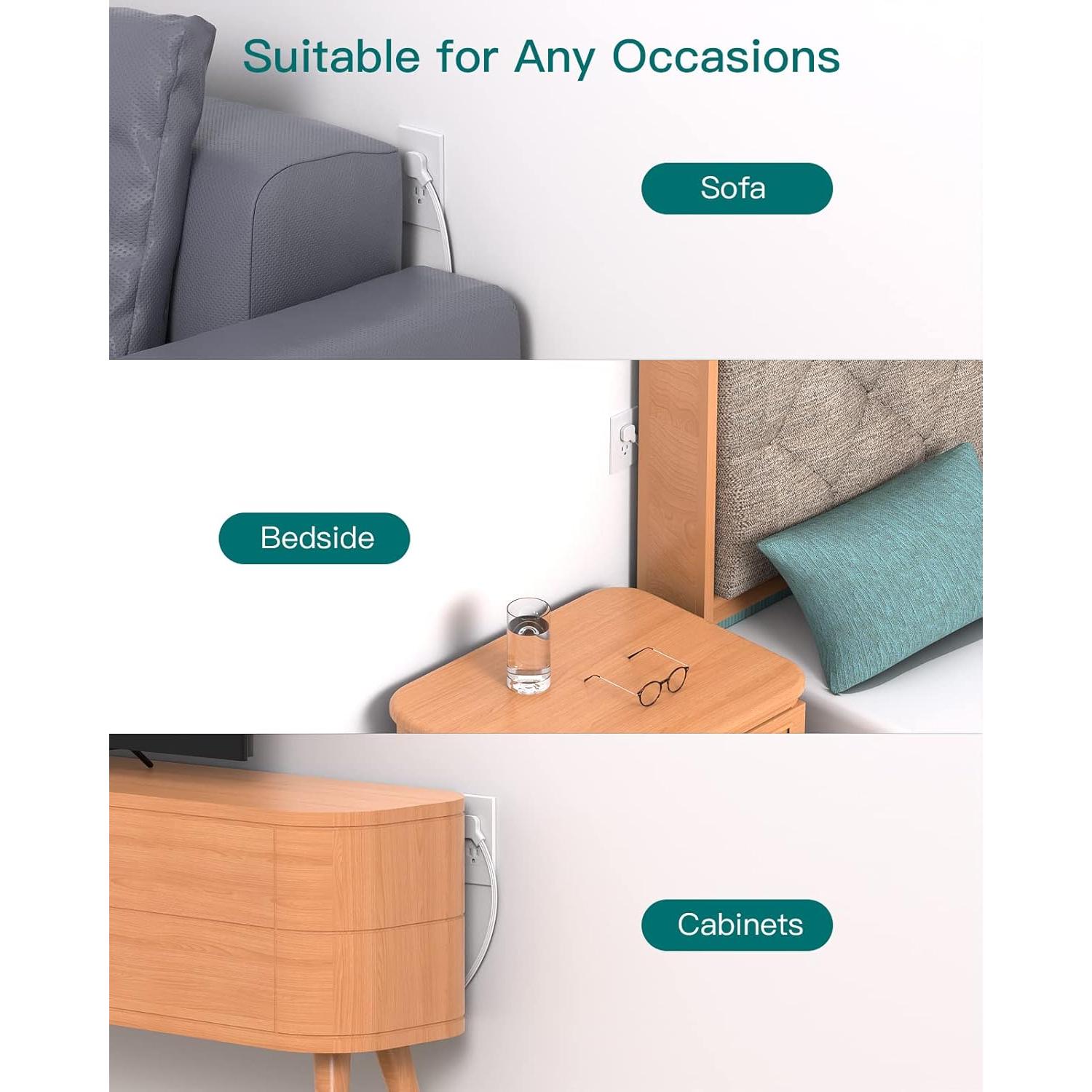 Regleta de Enchufes Addtam 1 ft 6 Salidas Ultra Plano