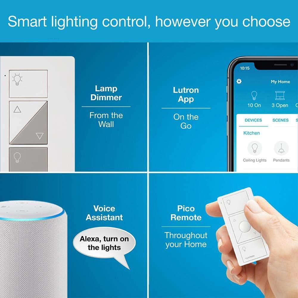 Kit de Iluminación Inteligente Lutron Caseta con Hub y 2 Reguladores