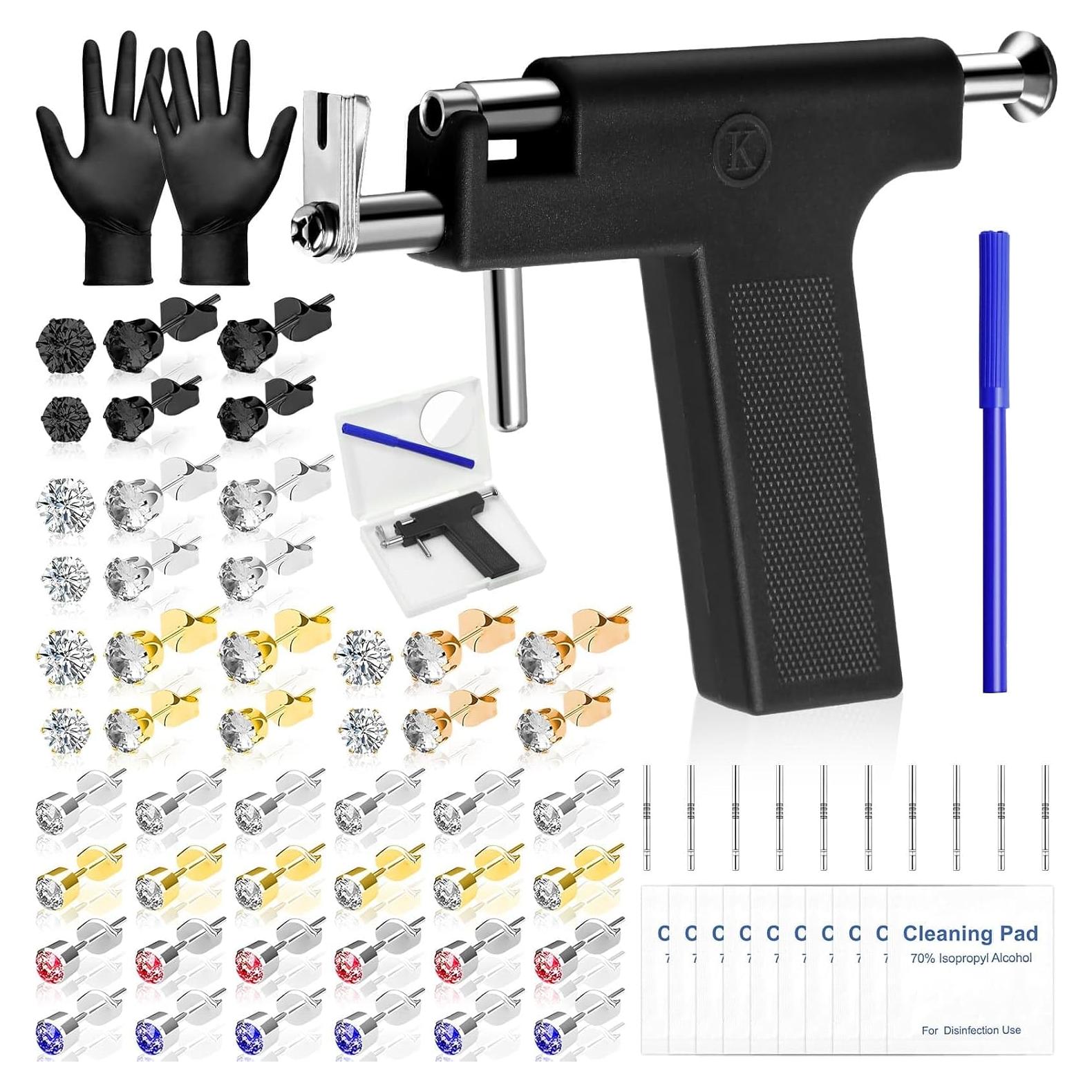 Kit de Perforación de Oídos Evatage con Pendientes de Acero