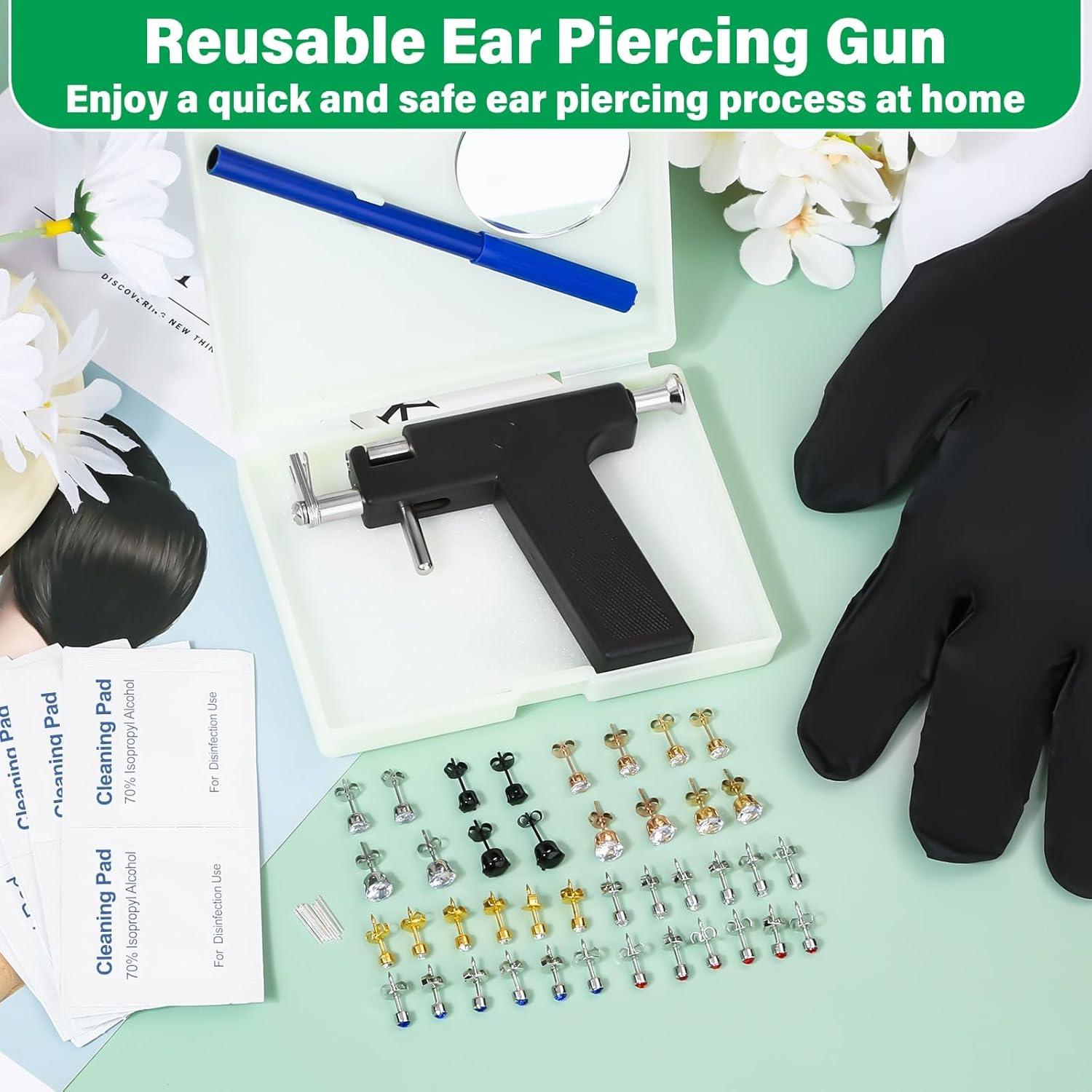 Kit de Perforación de Oídos Evatage con Pendientes de Acero