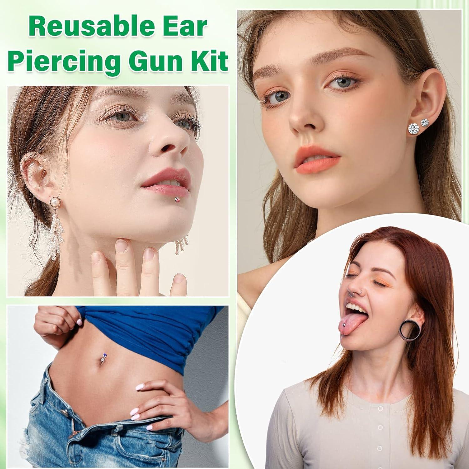 Kit de Perforación de Oídos Evatage con Pendientes de Acero