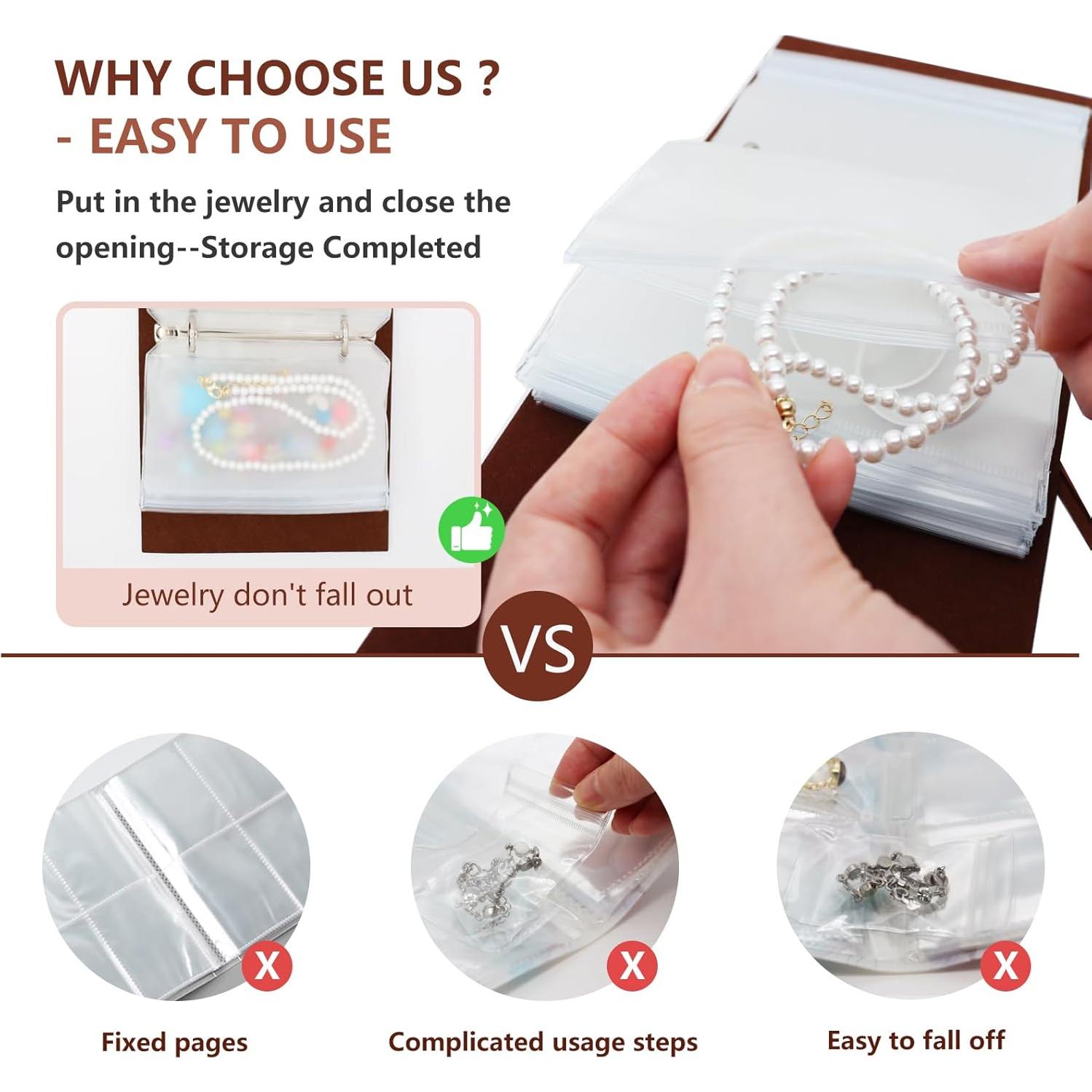 Organizador de Joyería Portátil Frutain Negro con Bolsillos