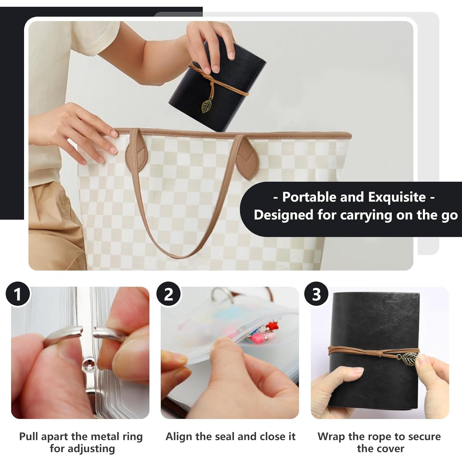 Organizador de Joyería Portátil Frutain Negro con Bolsillos