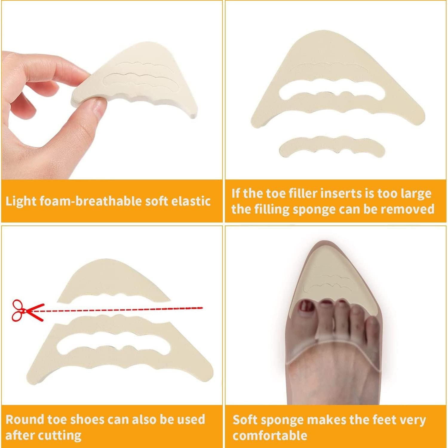 18 Pairs Relleno para Zapatos Tacón Alto Hokoad - Almohadillas Antideslizantes