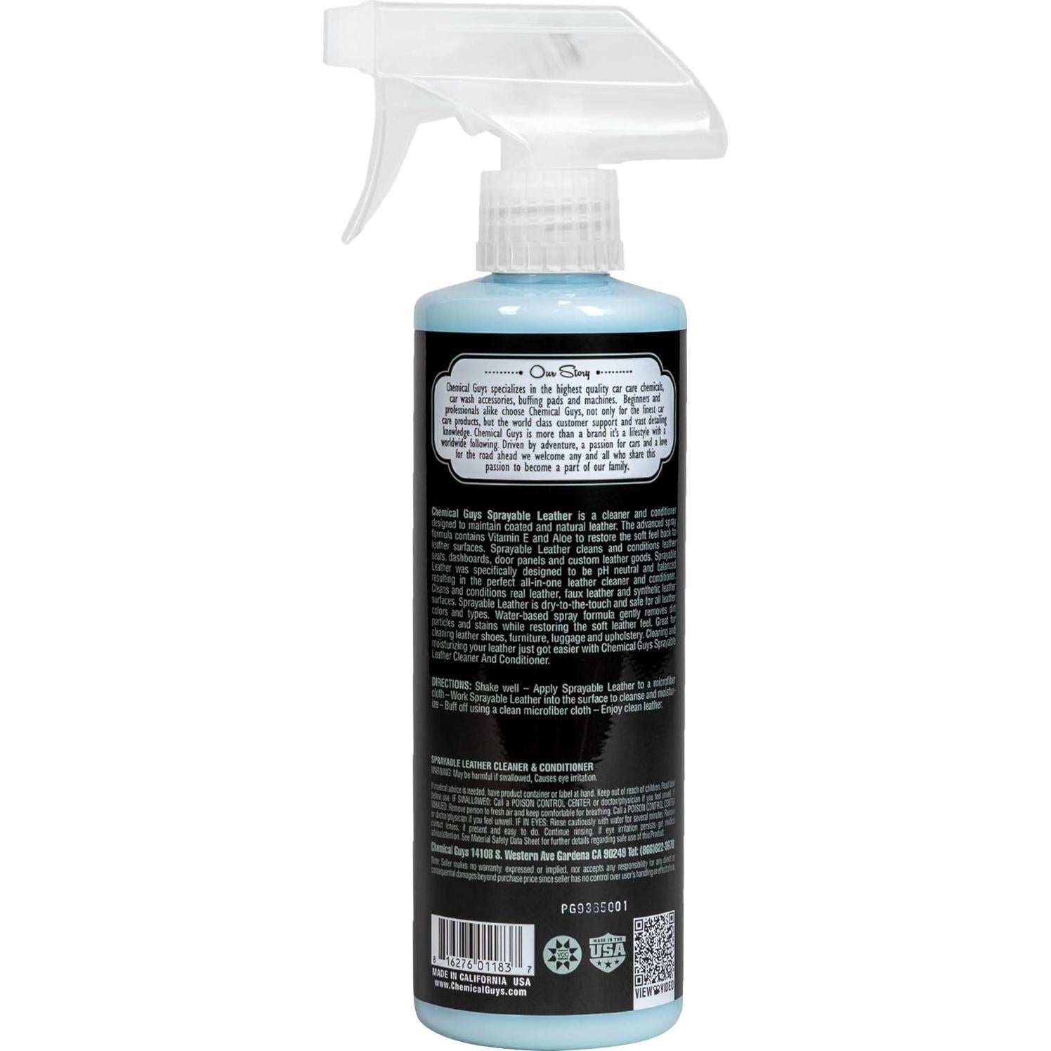 Limpiador y Acondicionador de Cuero Spray Chemical Guys 473 ml