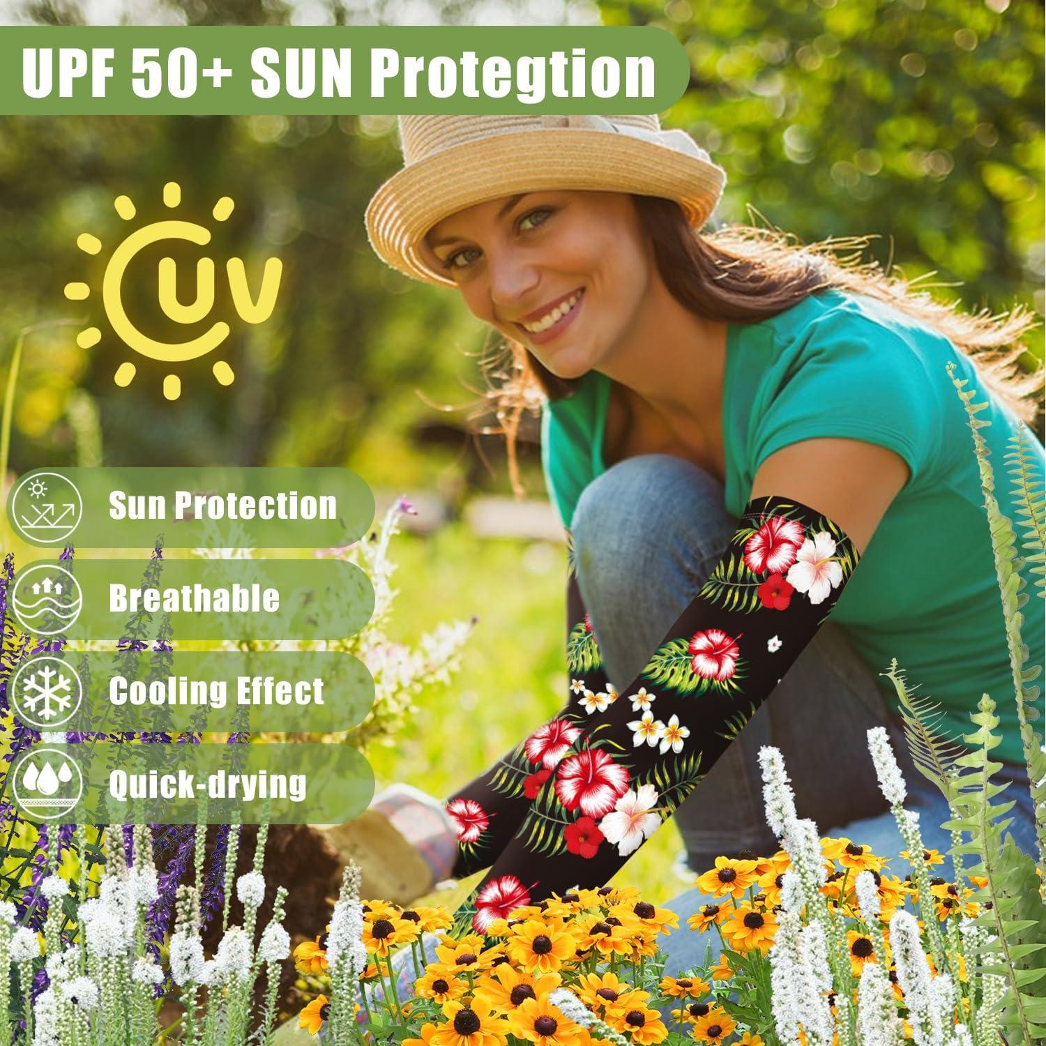 Mangas de Jardinería Bebila para Mujeres UV 50+ Color Negro