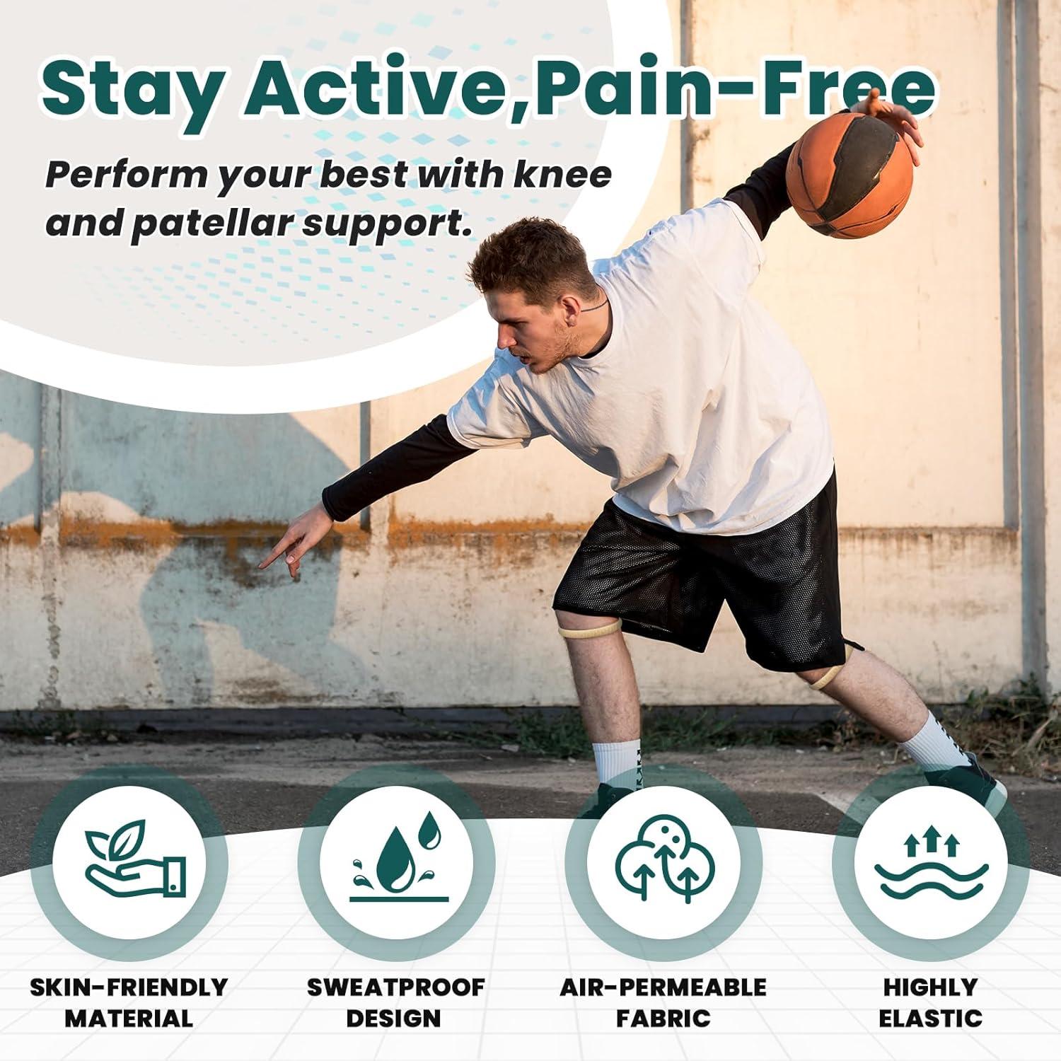 Banda de Rodilla Aolabela 2PCS para Tendón Patelar Alivio Dolor