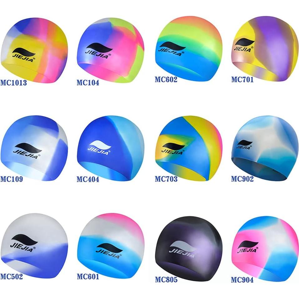 Gorro de natación de silicona JIEJIA unisex - Talla única