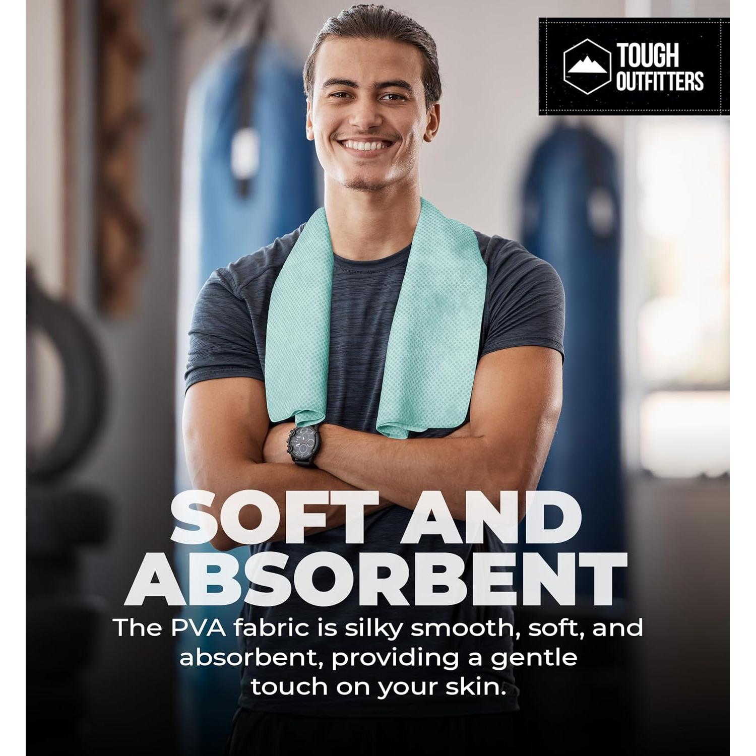 Toalla de Secado Rápido Tough Outdoors - Grande Aqua 66x43 cm