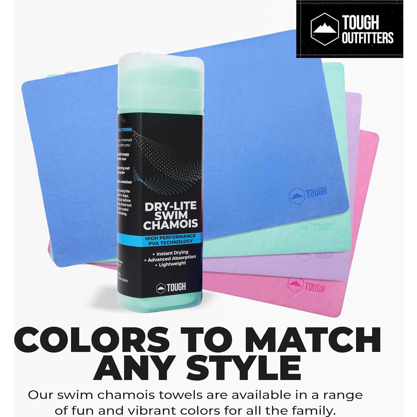 Toalla de Secado Rápido Tough Outdoors - Grande Aqua 66x43 cm