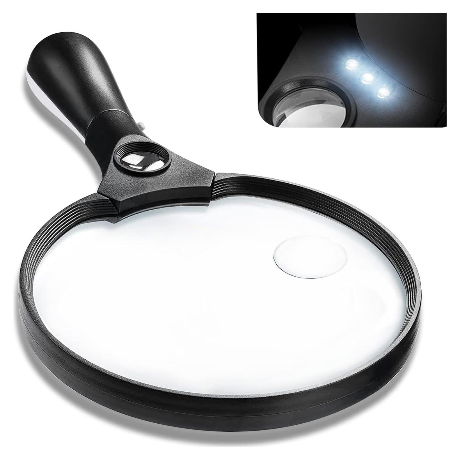 Lupa Grande FoCevN con Luz LED 40x - Lente Acrílico