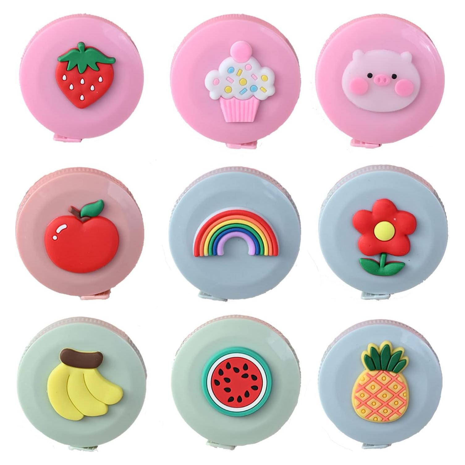 Cinta Métrica Retráctil ELANE - 9 Unidades Coloridas para Medición