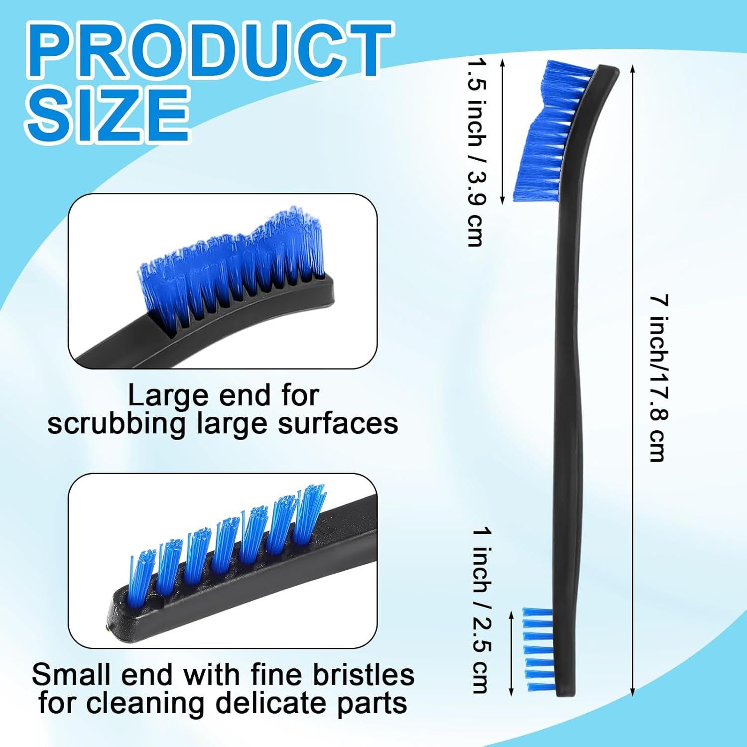 20 Cepillos de Limpieza Doble Extremo Boao 17.78 cm Nylon