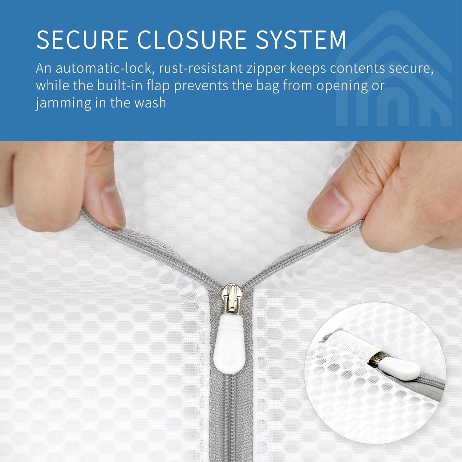 Bolsas de Lavandería de Malla Muchfun 60x60 cm 3 Pcs Duraderas